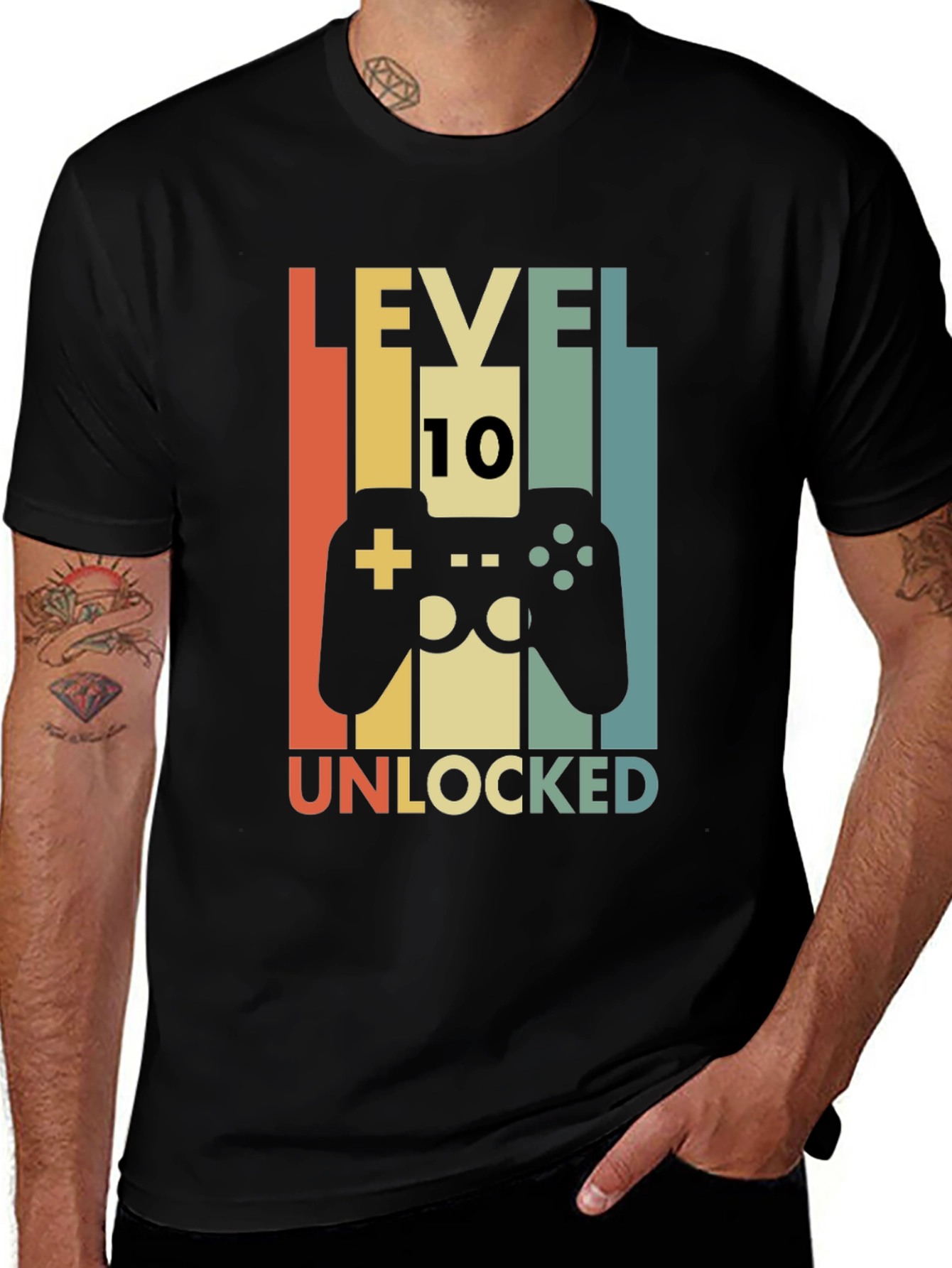 Variant 10 of Level 10 Unlocked Gamer T-Shirt