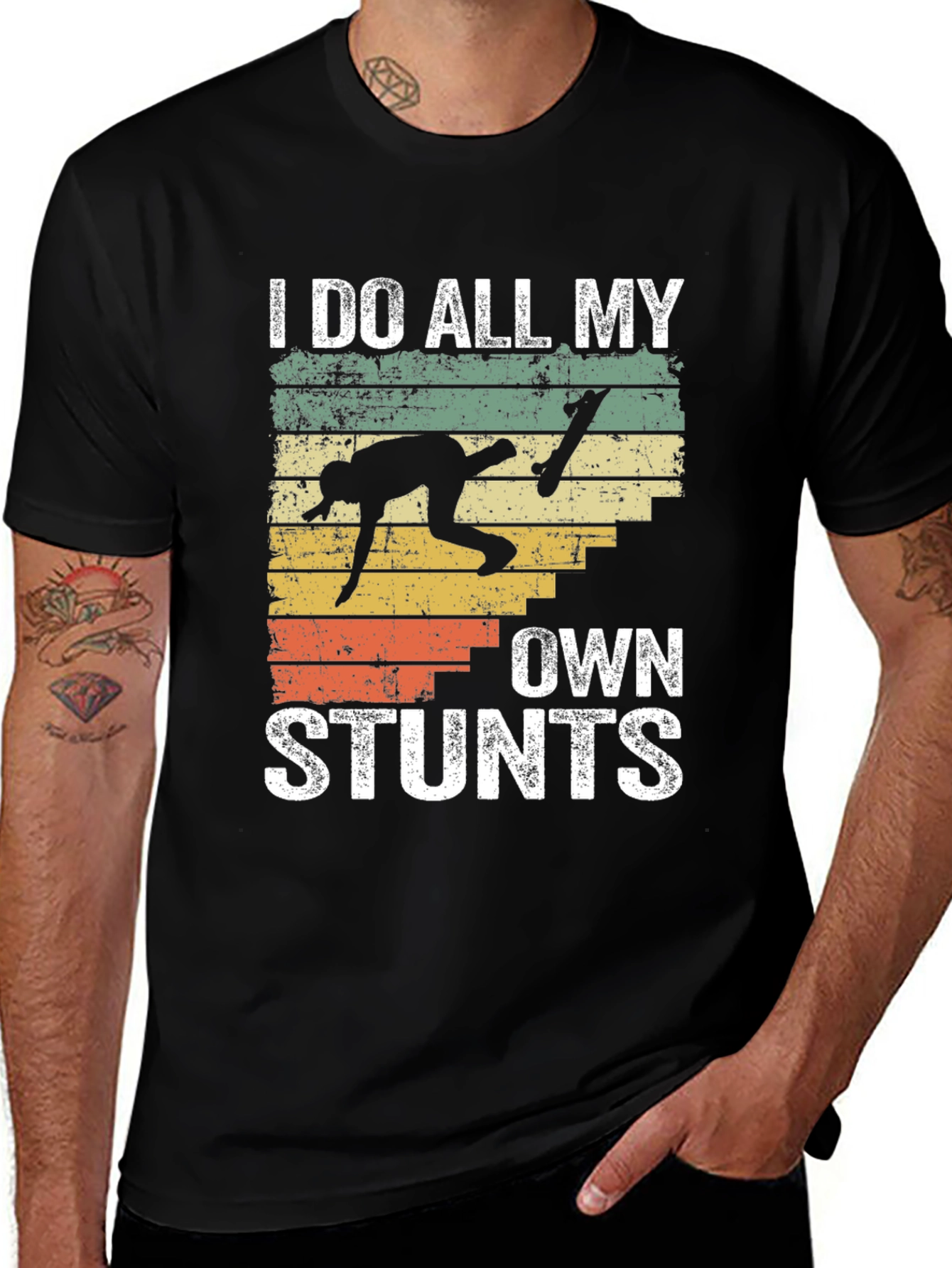 Variant 30 of I Do All My Own Stunts Skateboarder T-Shirt