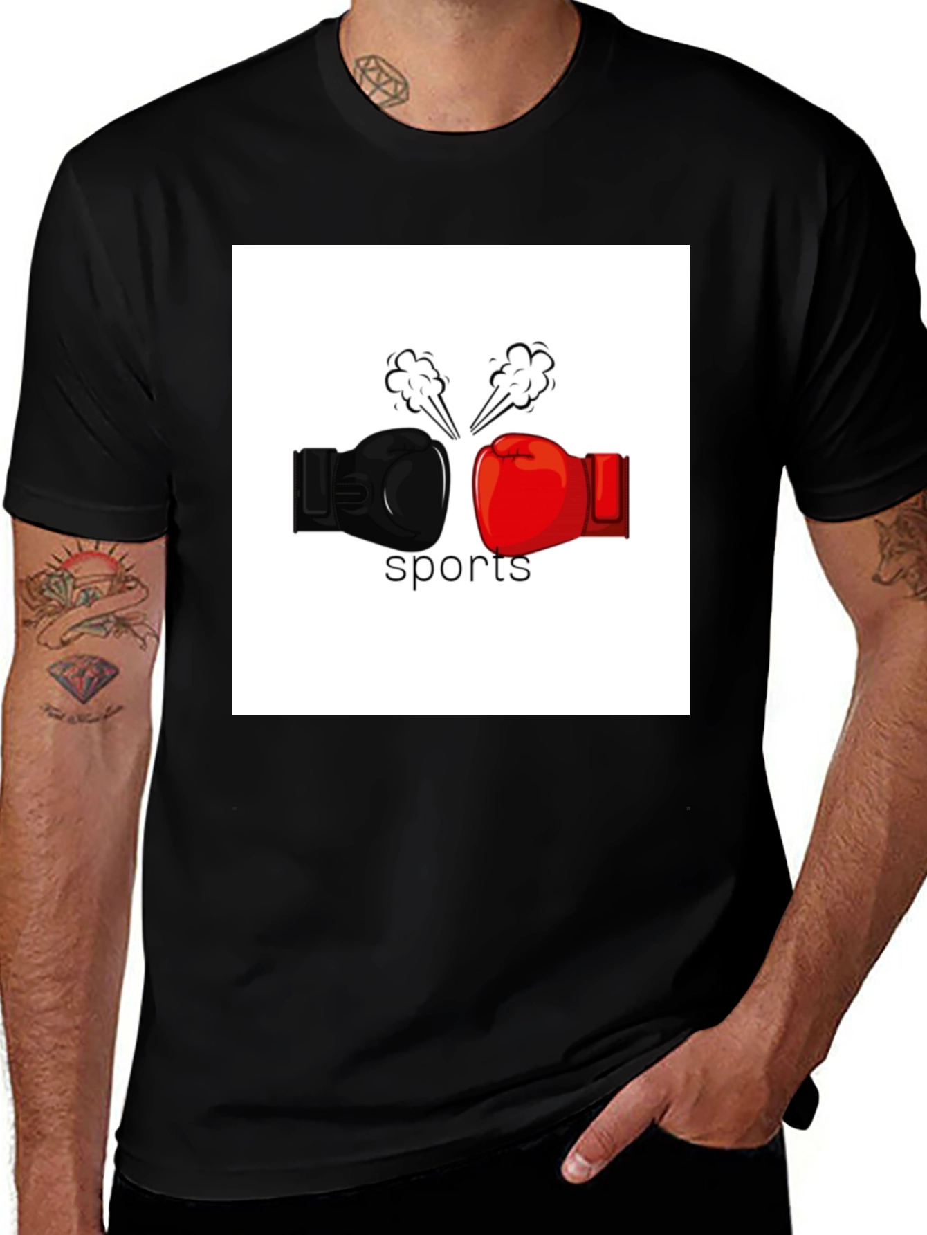 Variant 19 of Sports Boxing Gloves Graphic Tee