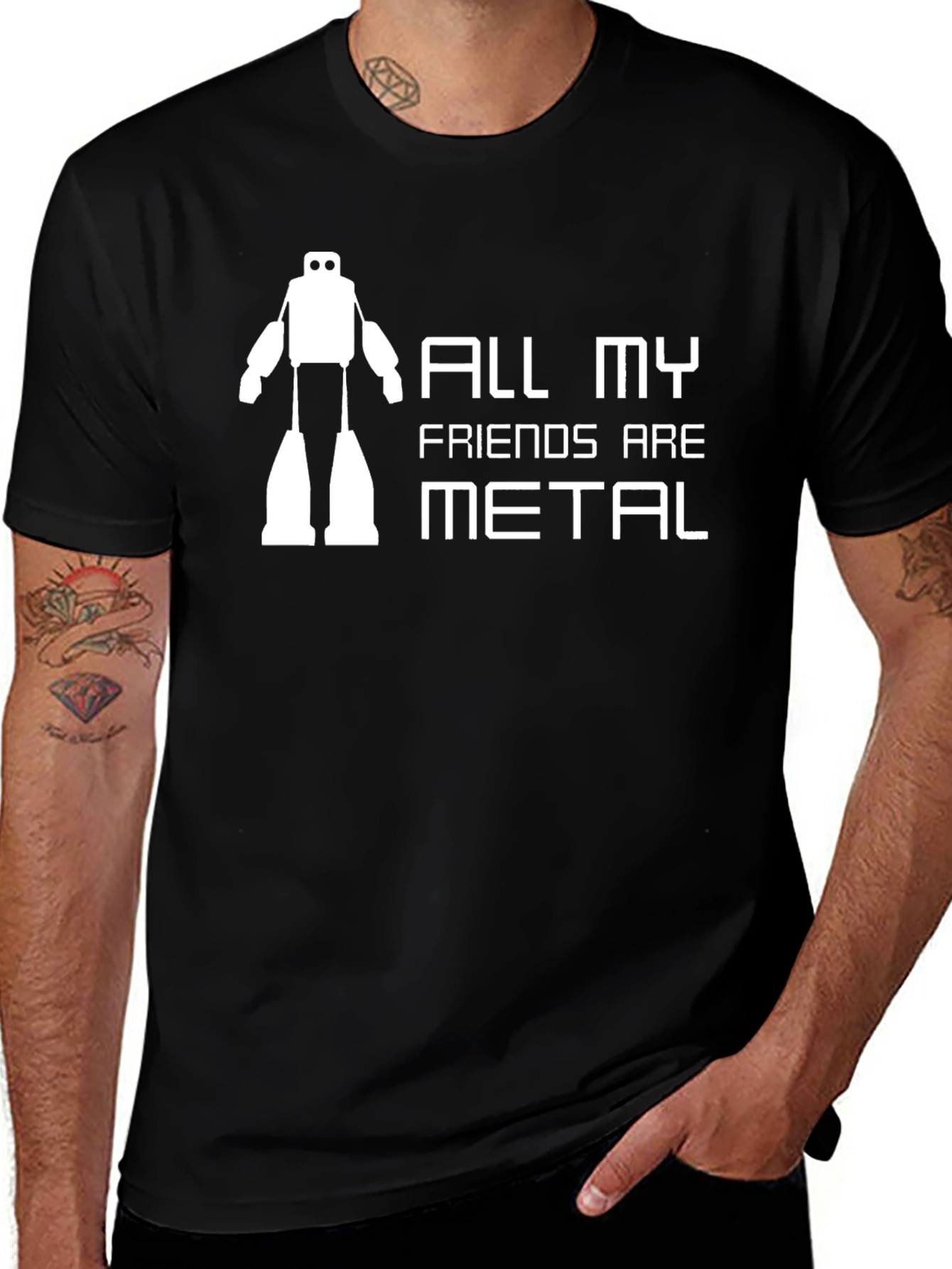 Variant 18 of All My Friends Are Metal T-Shirt