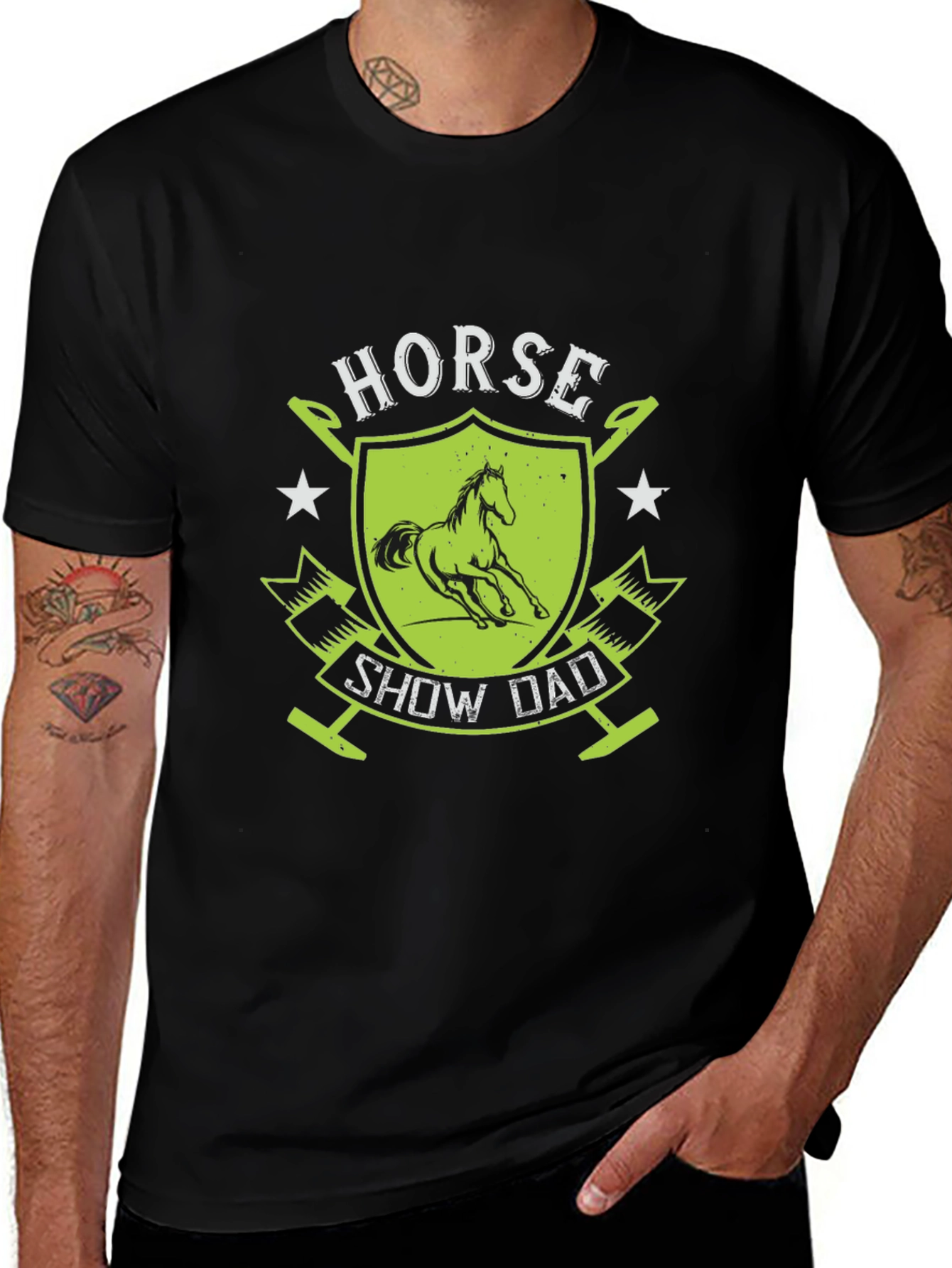 Variant 9 of Horse Show Dad Graphic Tee - Equestrian Father's Day Gift
