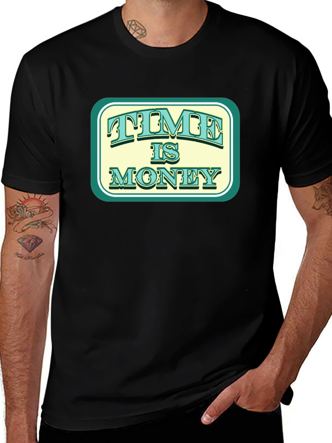 Variant 22 of Time is Money Graphic Tee - Retro Design