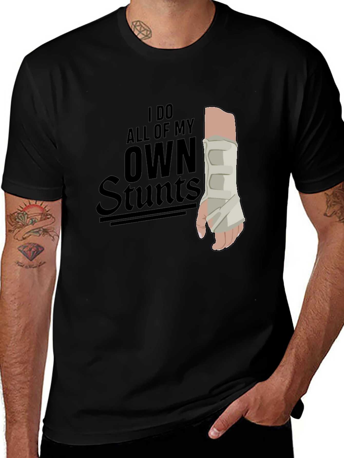 Variant 24 of I Do All My Own Stunts Funny Broken Arm Shirt