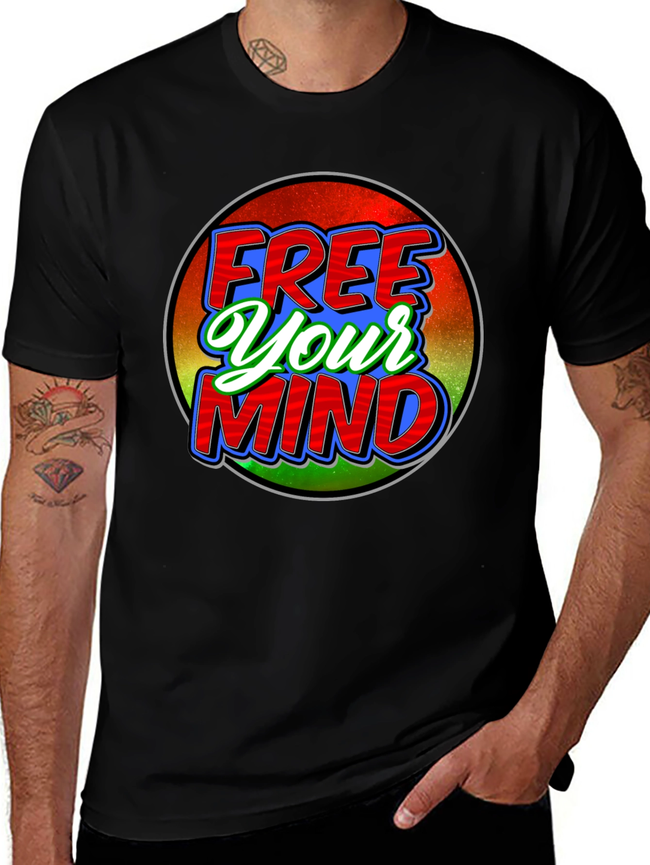 Variant 23 of Free Your Mind Graphic T-Shirt - Black