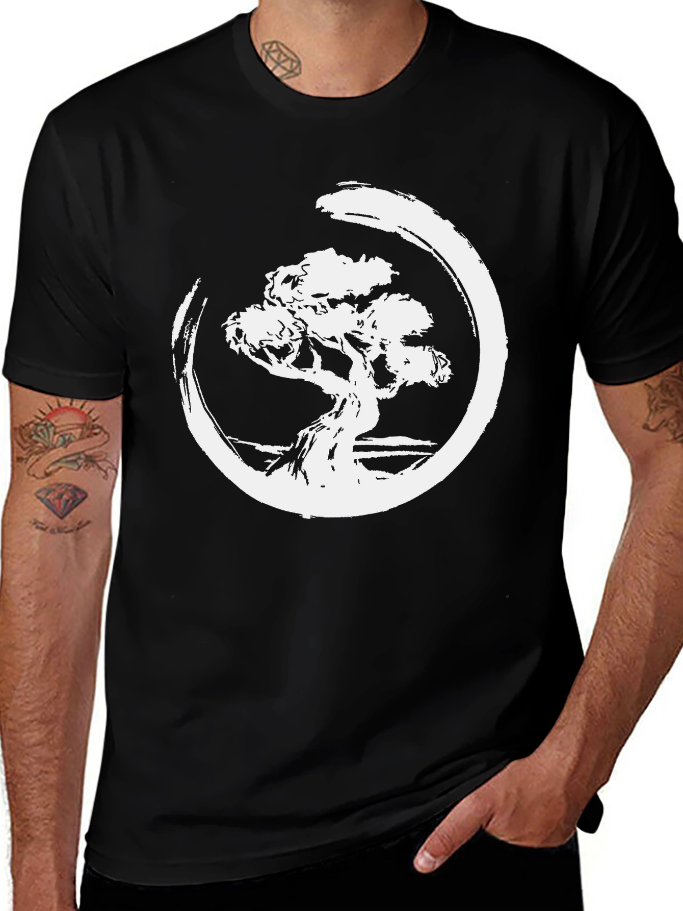 Variant 10 of Zen Circle Tree T-Shirt - Stylish & Unique Design