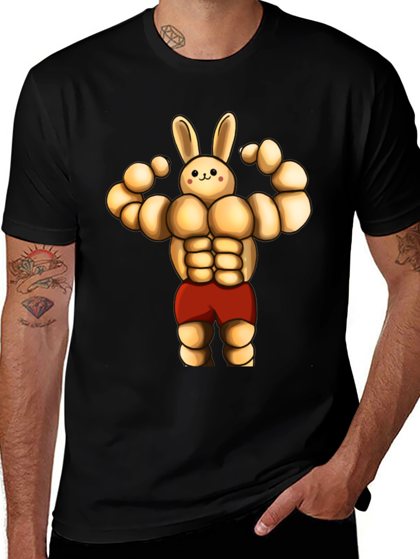 Variant 26 of Funny Muscle Bunny T-Shirt