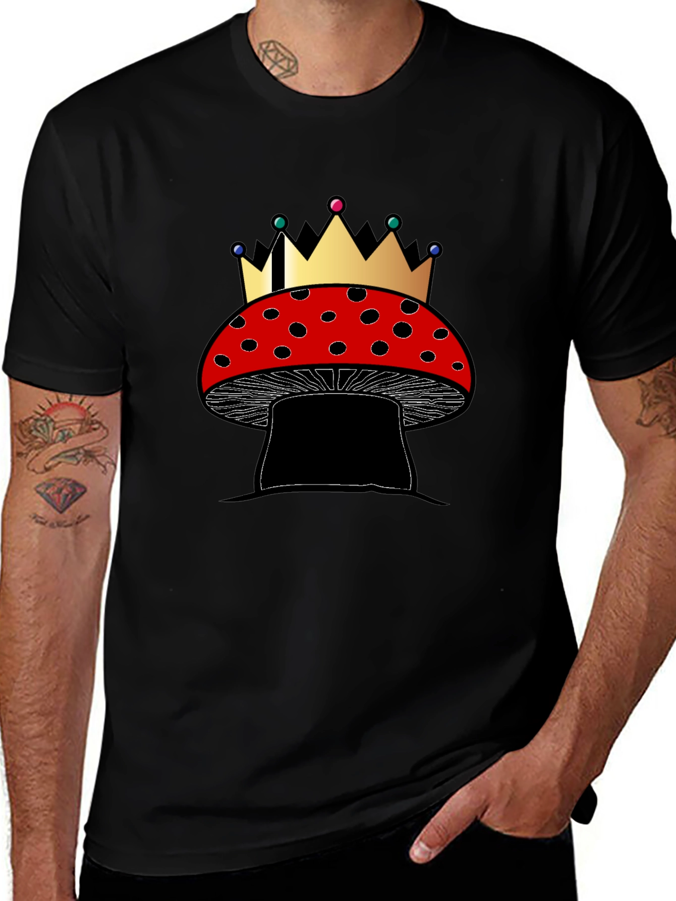 Variant 9 of King Mushroom T-Shirt - Novelty Graphic Tee