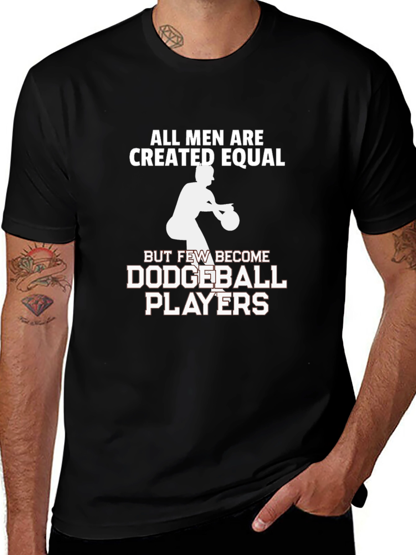 Variant 2 of All Men Created Equal Dodgeball T-Shirt