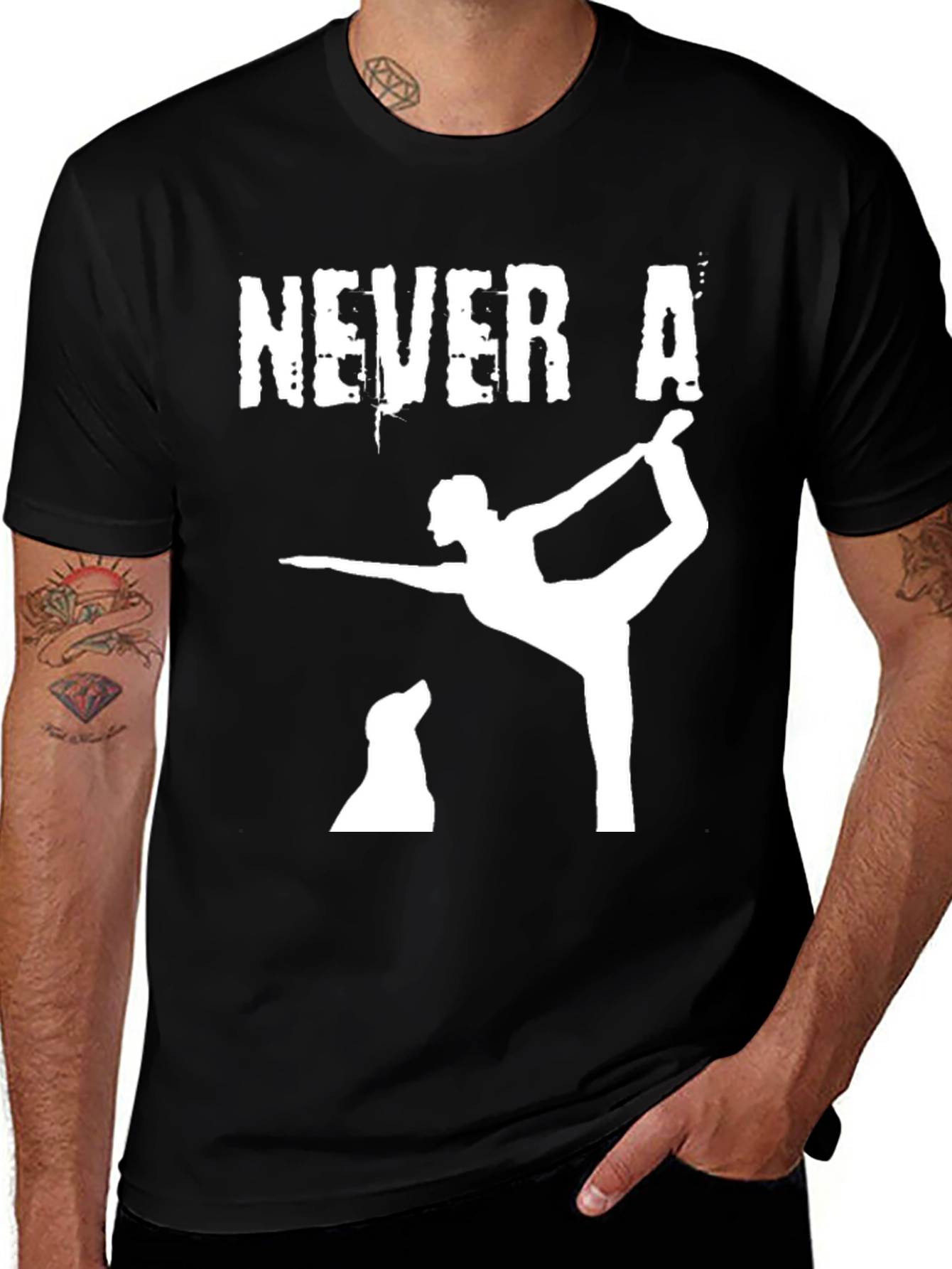 Black Never A Bad Yoga Pose with My Dog T-Shirt main image