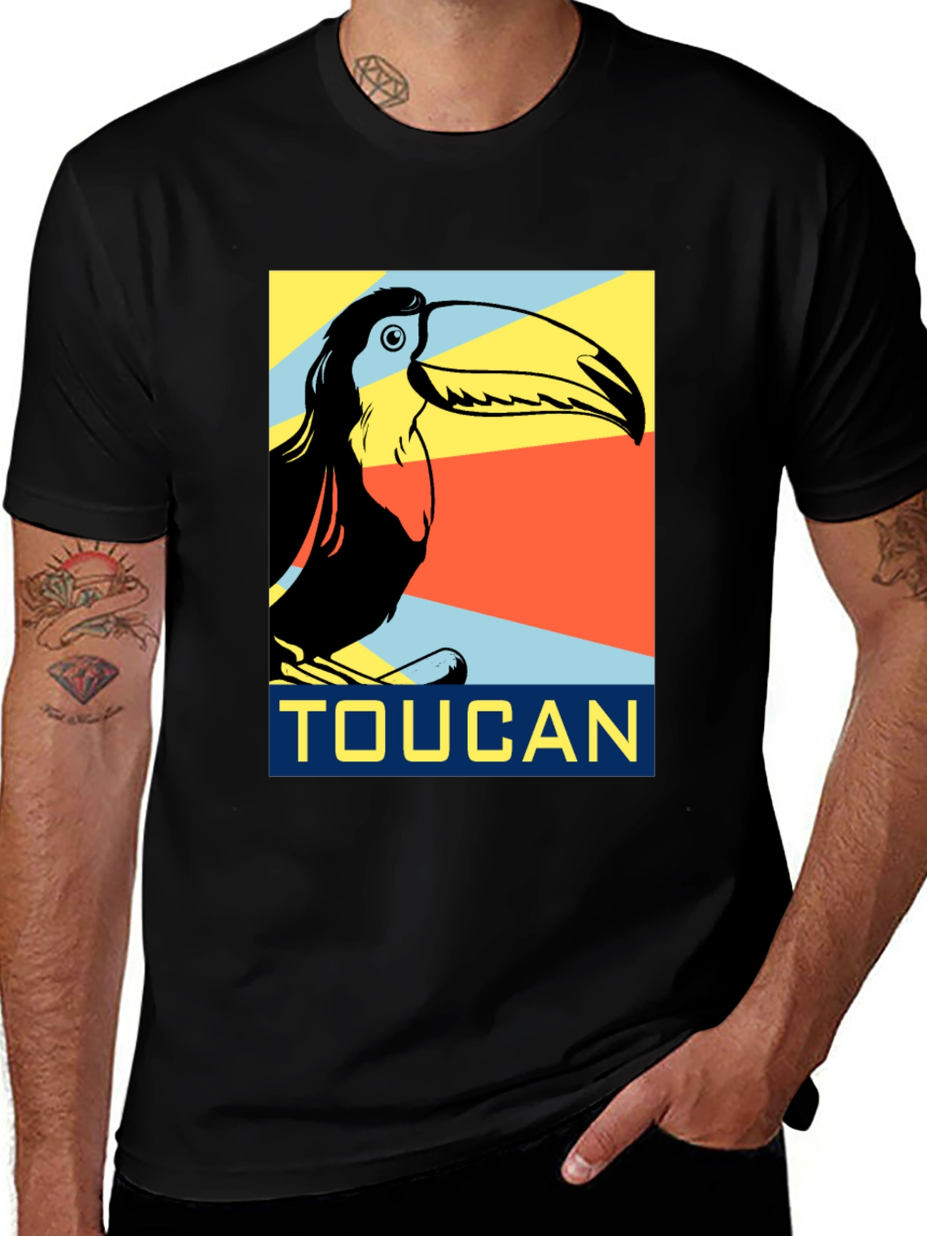 Variant 9 of Toucan Graphic Print Black T-Shirt