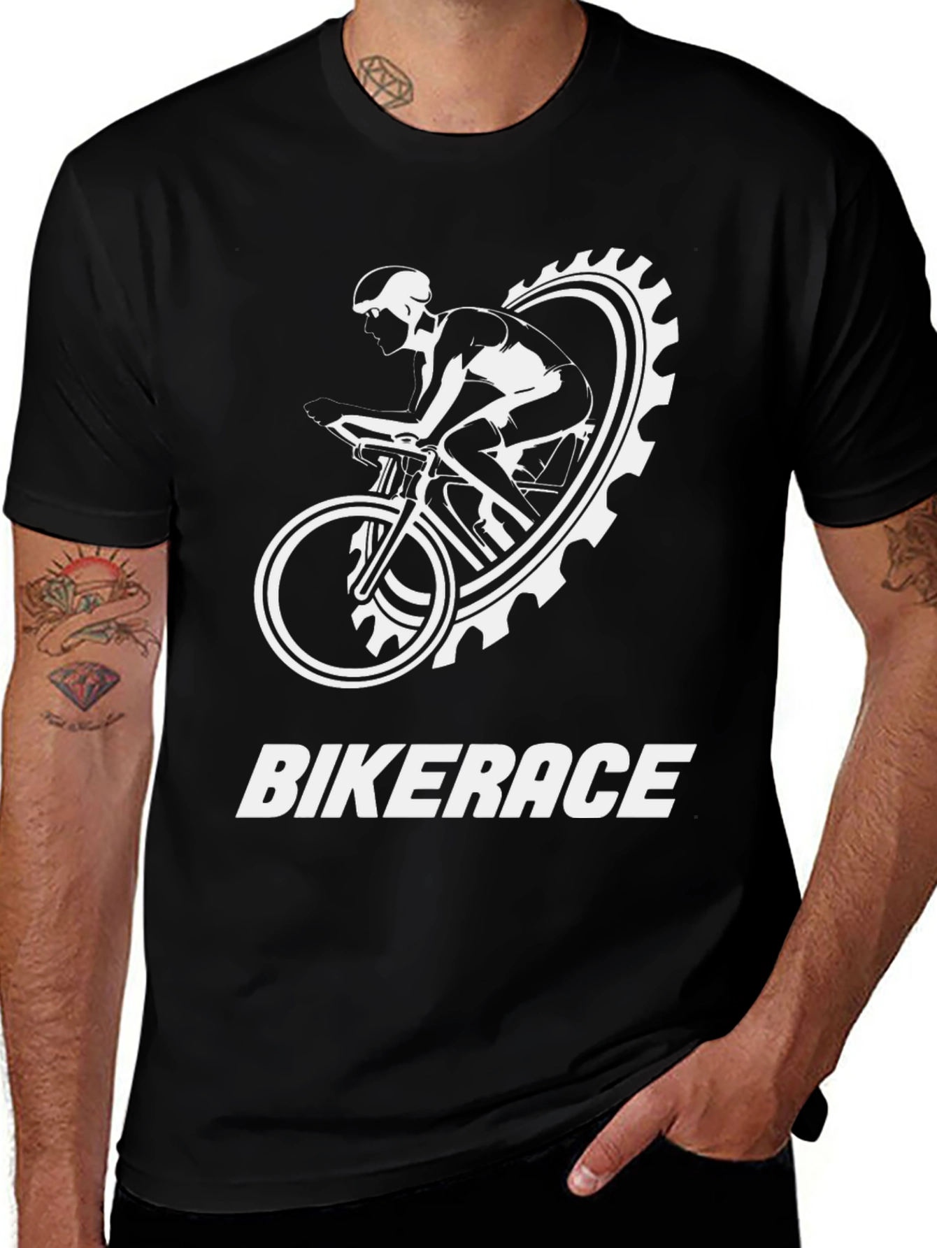 Bikerace T-Shirt - Cycling Graphic Tee for Men