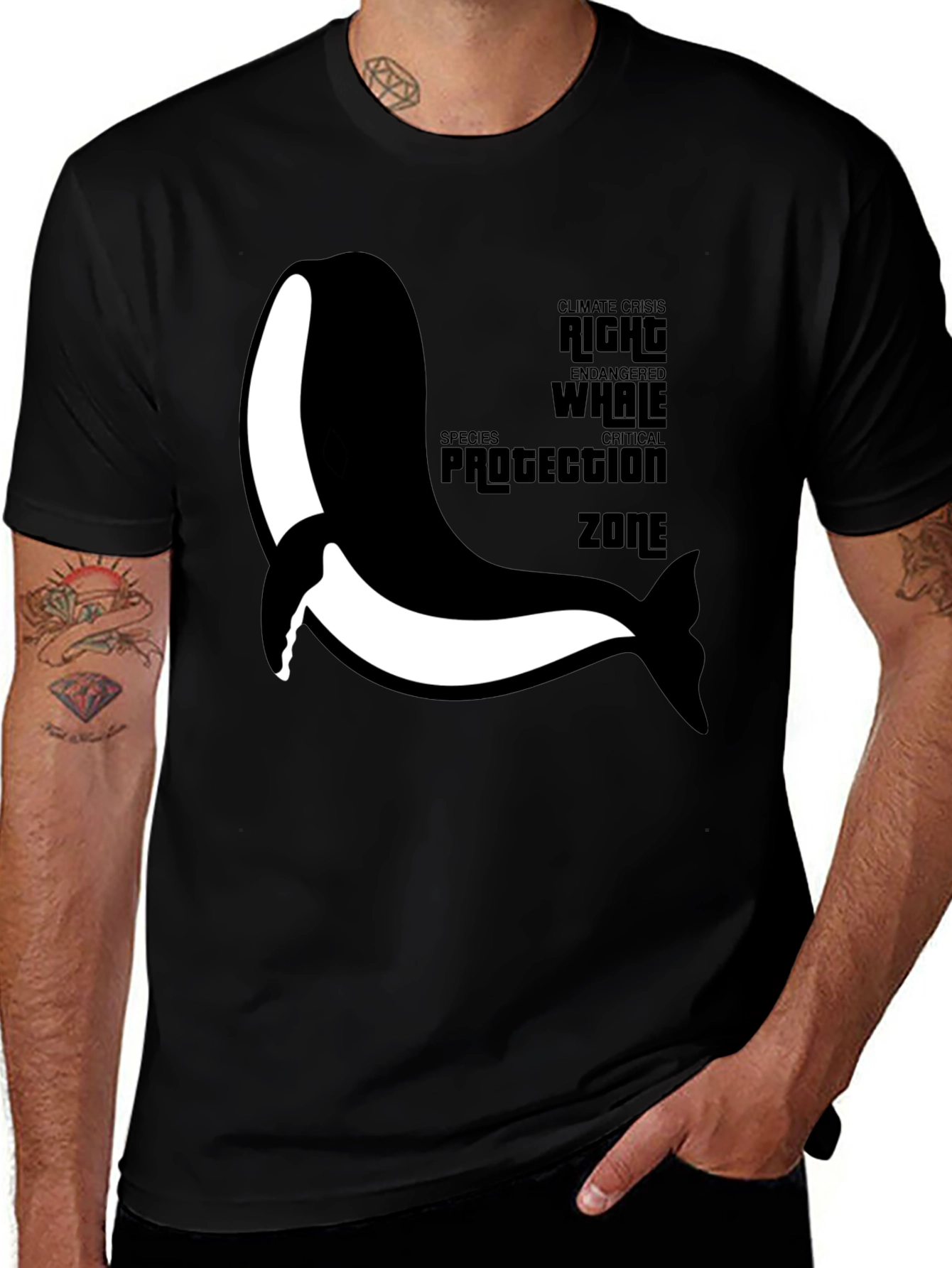 Orca Whale Graphic T-Shirt - Climate Crisis Awareness Tee