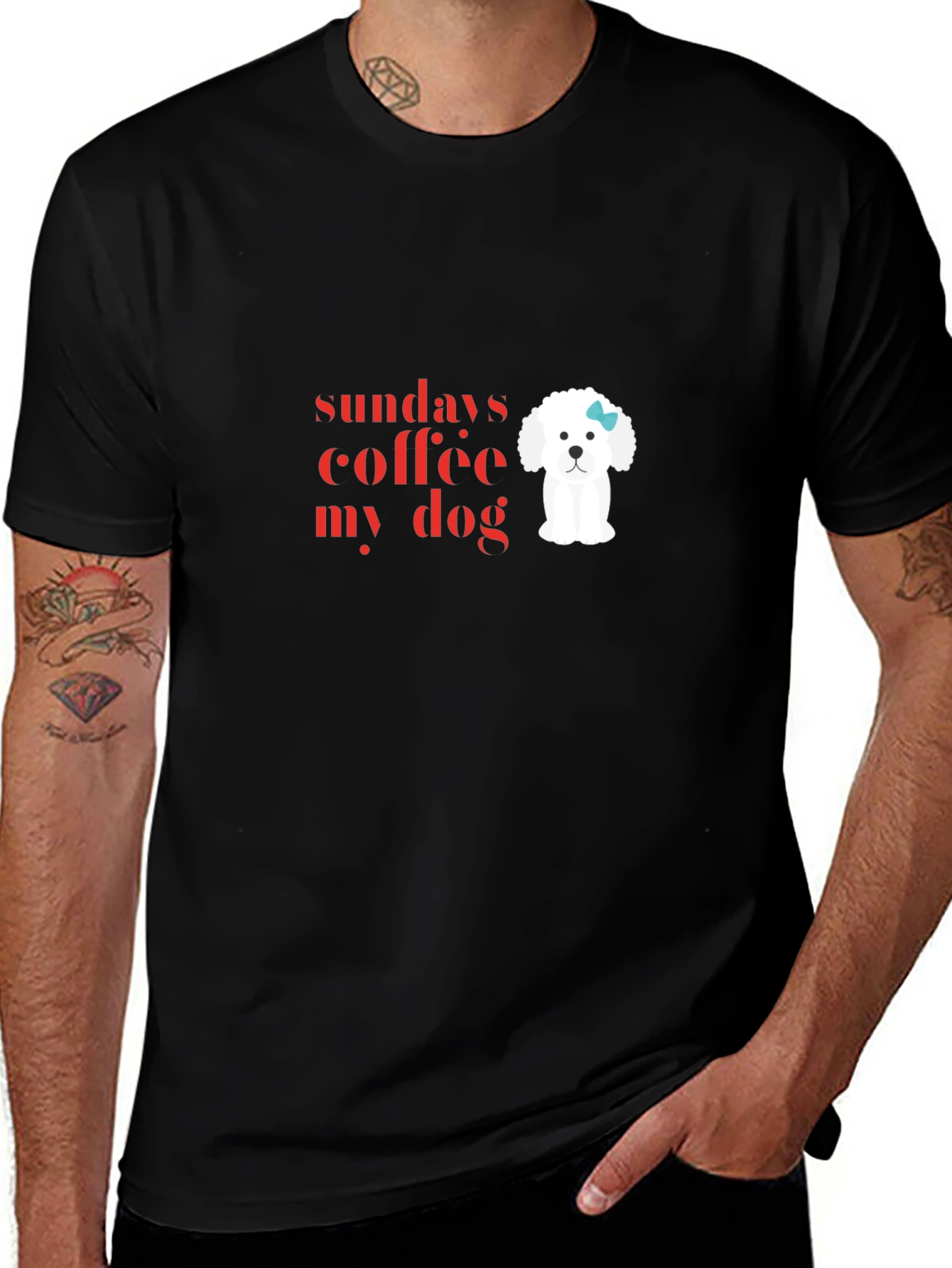 Variant 12 of Sundays, Coffee, My Dog - Graphic Tee