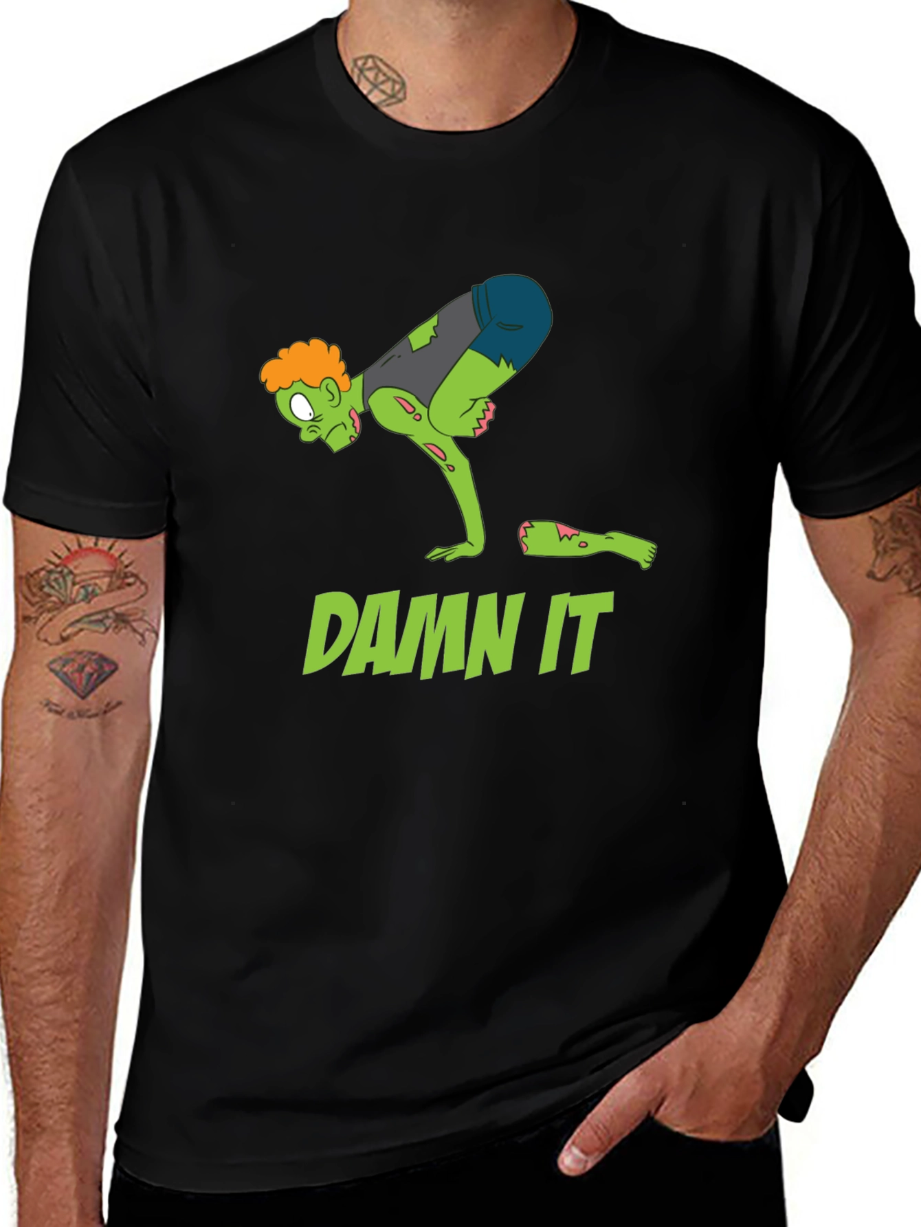 Variant 9 of Damn It Yoga Zombie Graphic Tee