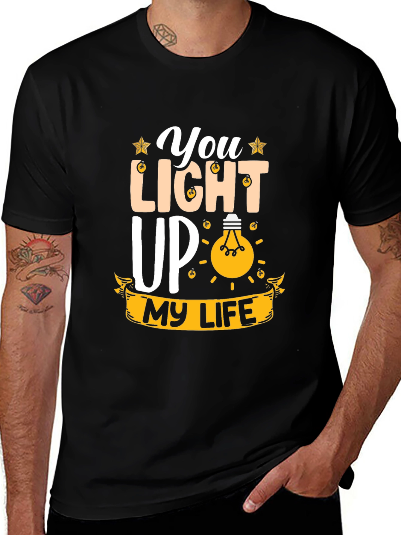 Black You Light Up My Life Graphic Tee main image