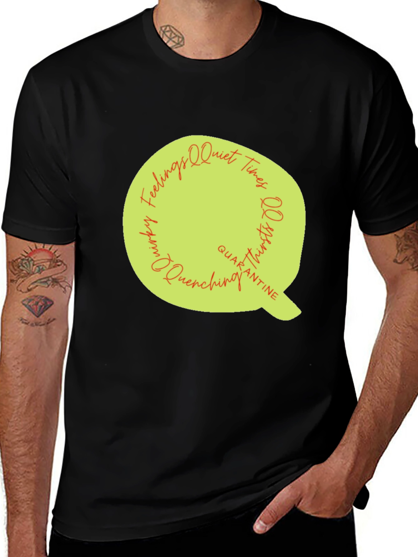 Variant 22 of Quarantine Quirky Q T-Shirt - Unisex Novelty Tee
