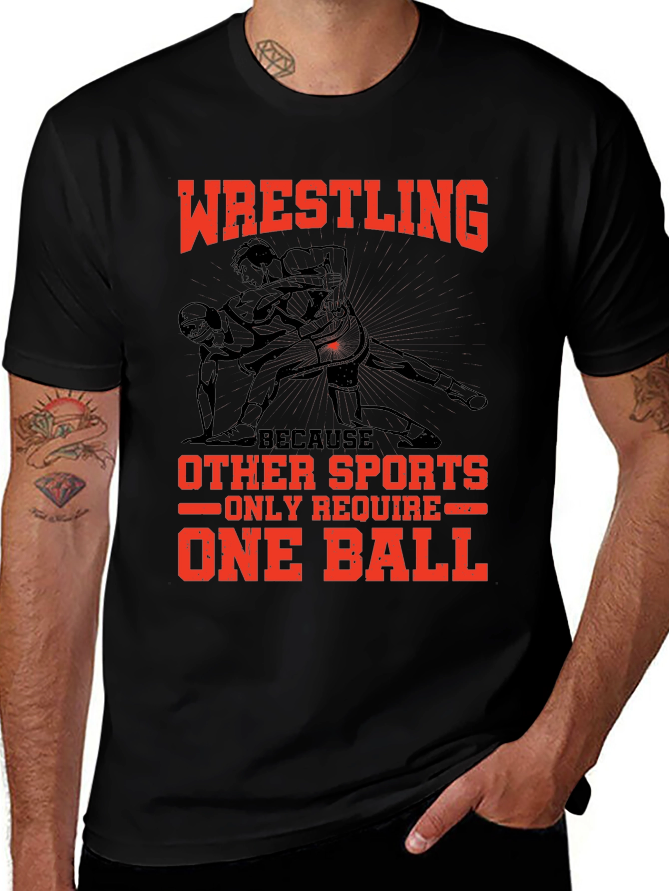 Variant 4 of Wrestling Humor T-Shirt - One Ball Sports