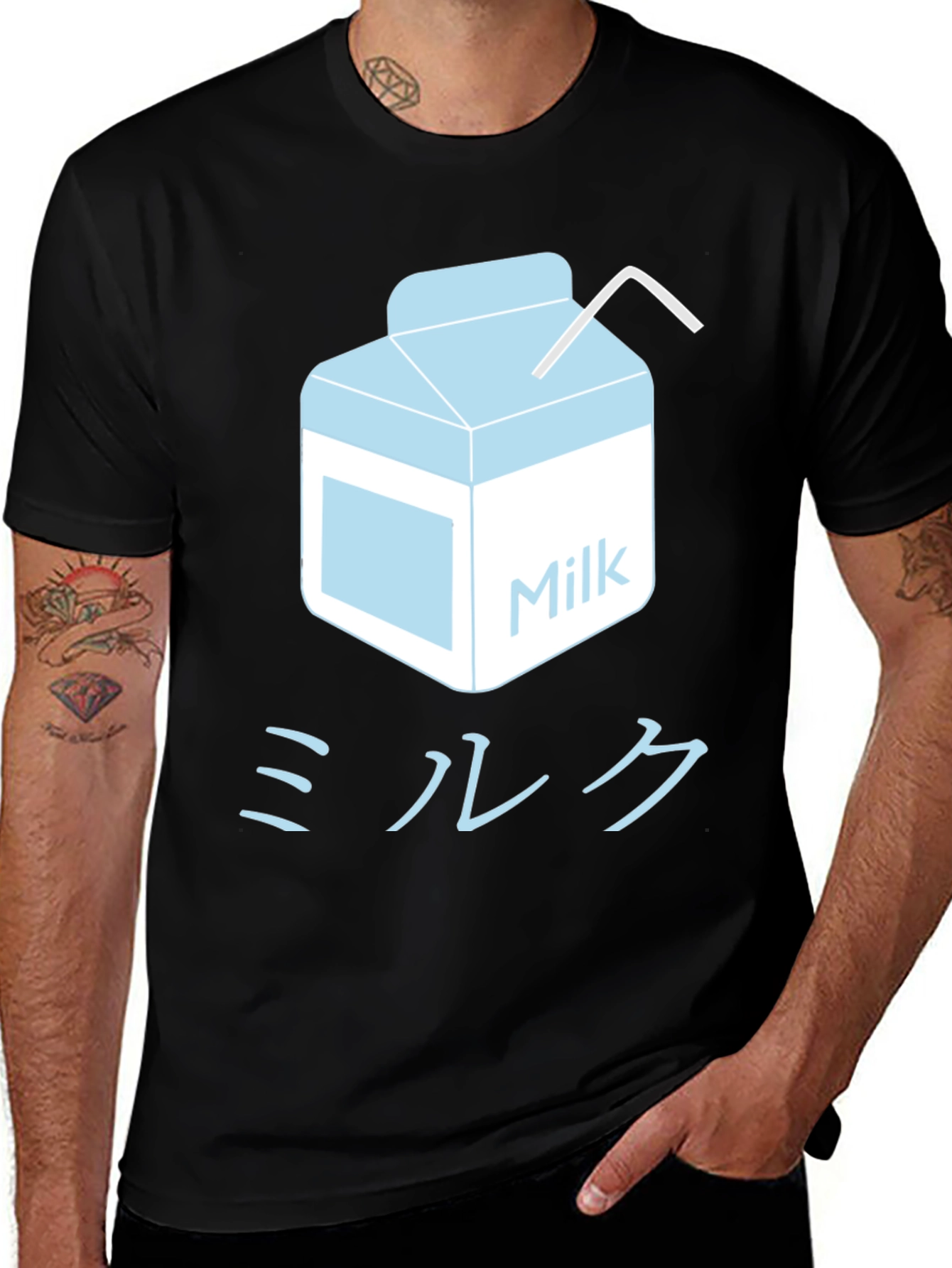 Black Milk Carton Graphic Tee - Japanese Inspired main image