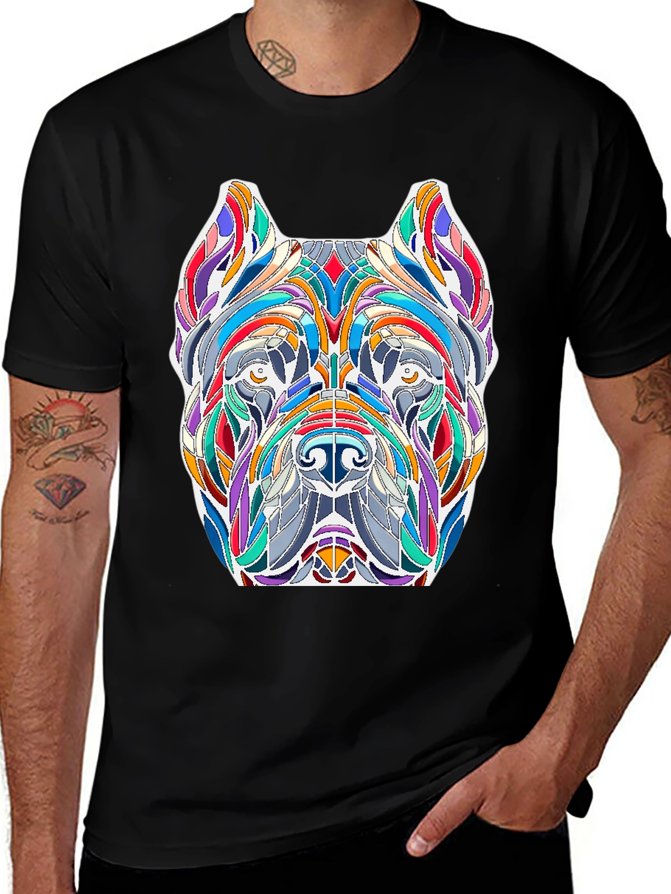 Variant 24 of Abstract Dog Art T-Shirt - Unique Graphic Tee