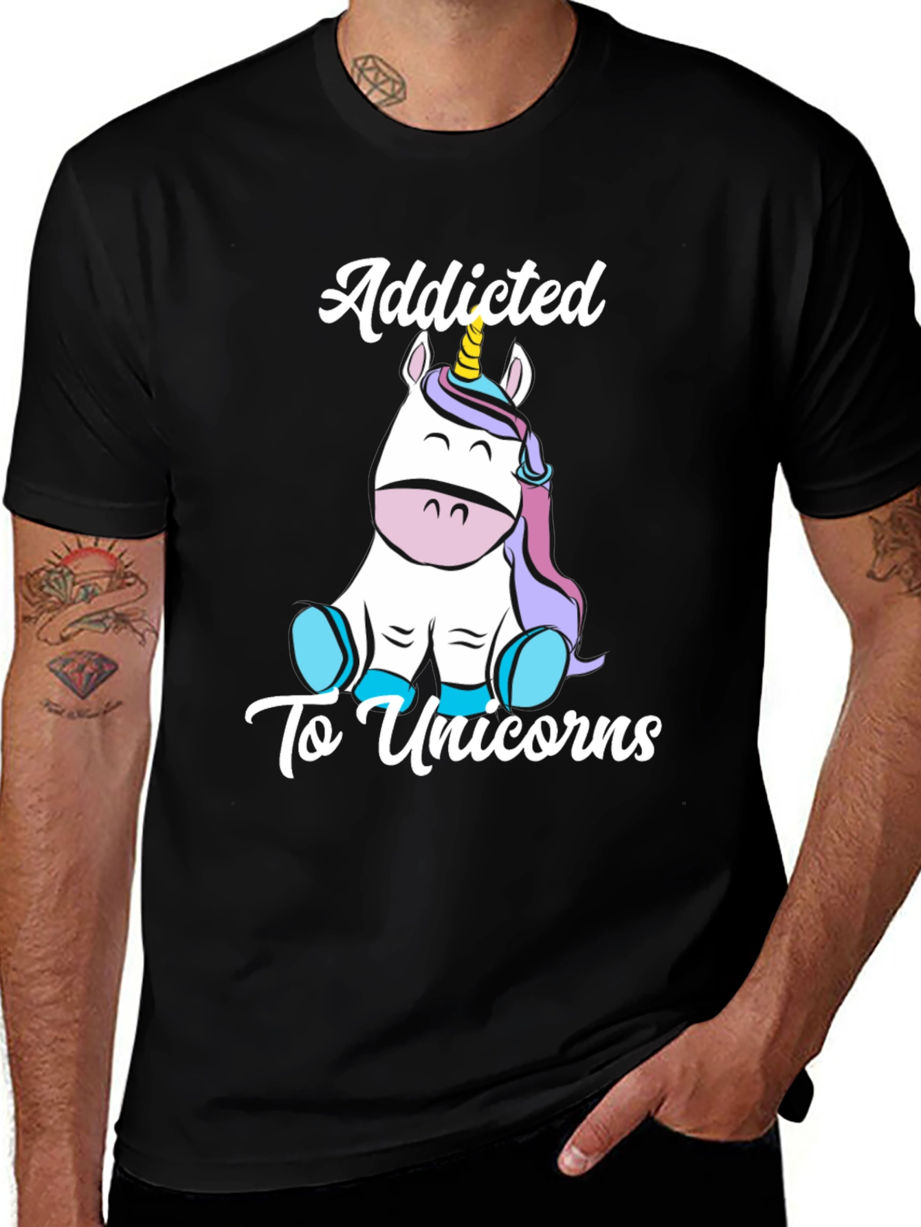 Variant 12 of Addicted to Unicorns Graphic Tee - Unisex