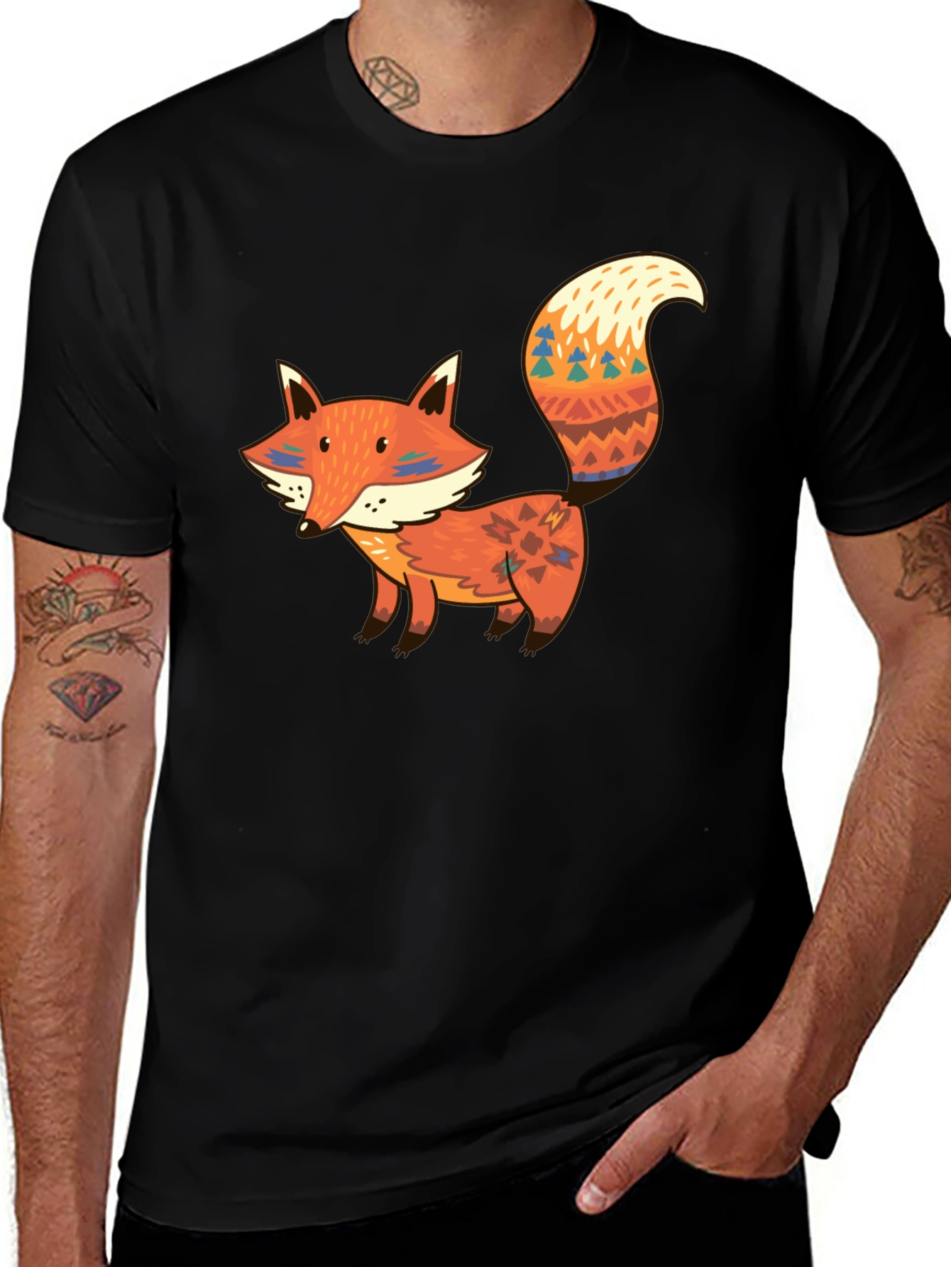 Variant 29 of Fox Graphic Black T-Shirt - Men's Short Sleeve