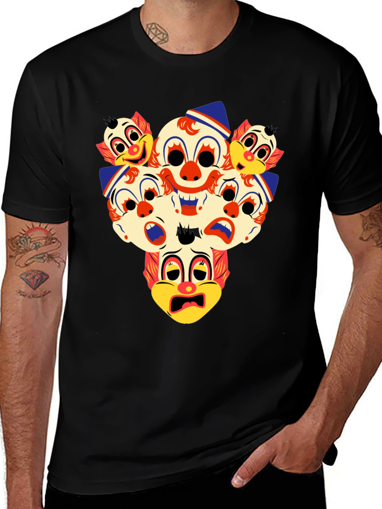 Variant 30 of Creepy Clown Face Graphic T-Shirt - Horror Aesthetic