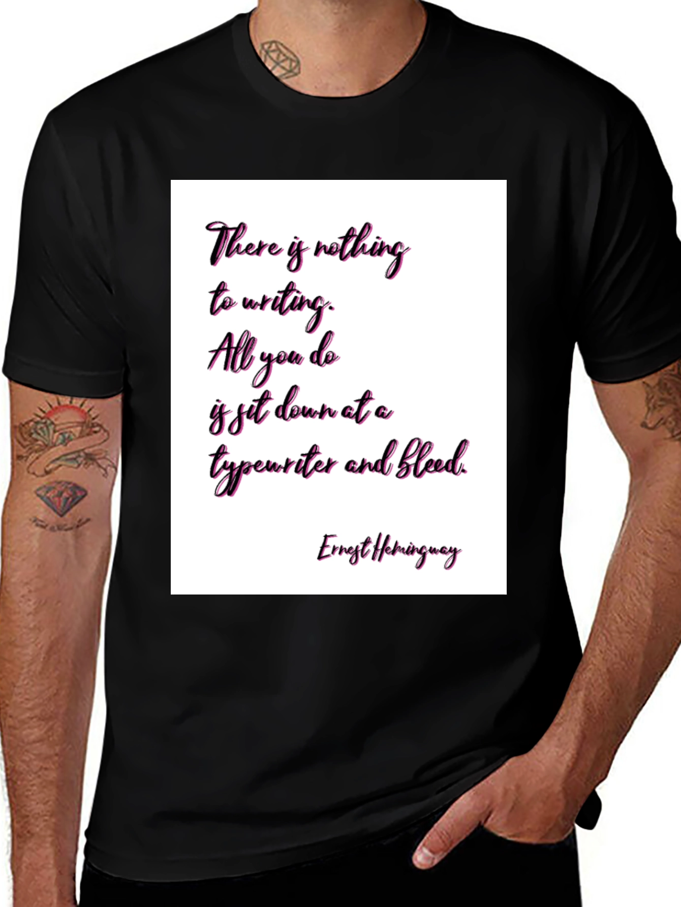 Variant 19 of Ernest Hemingway Writer T-Shirt