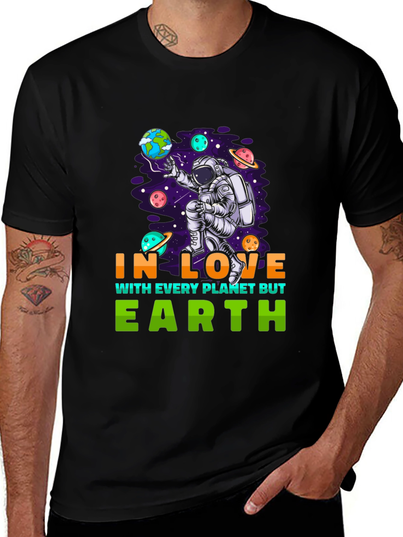 Variant 30 of In Love With Every Planet But Earth Graphic Tee