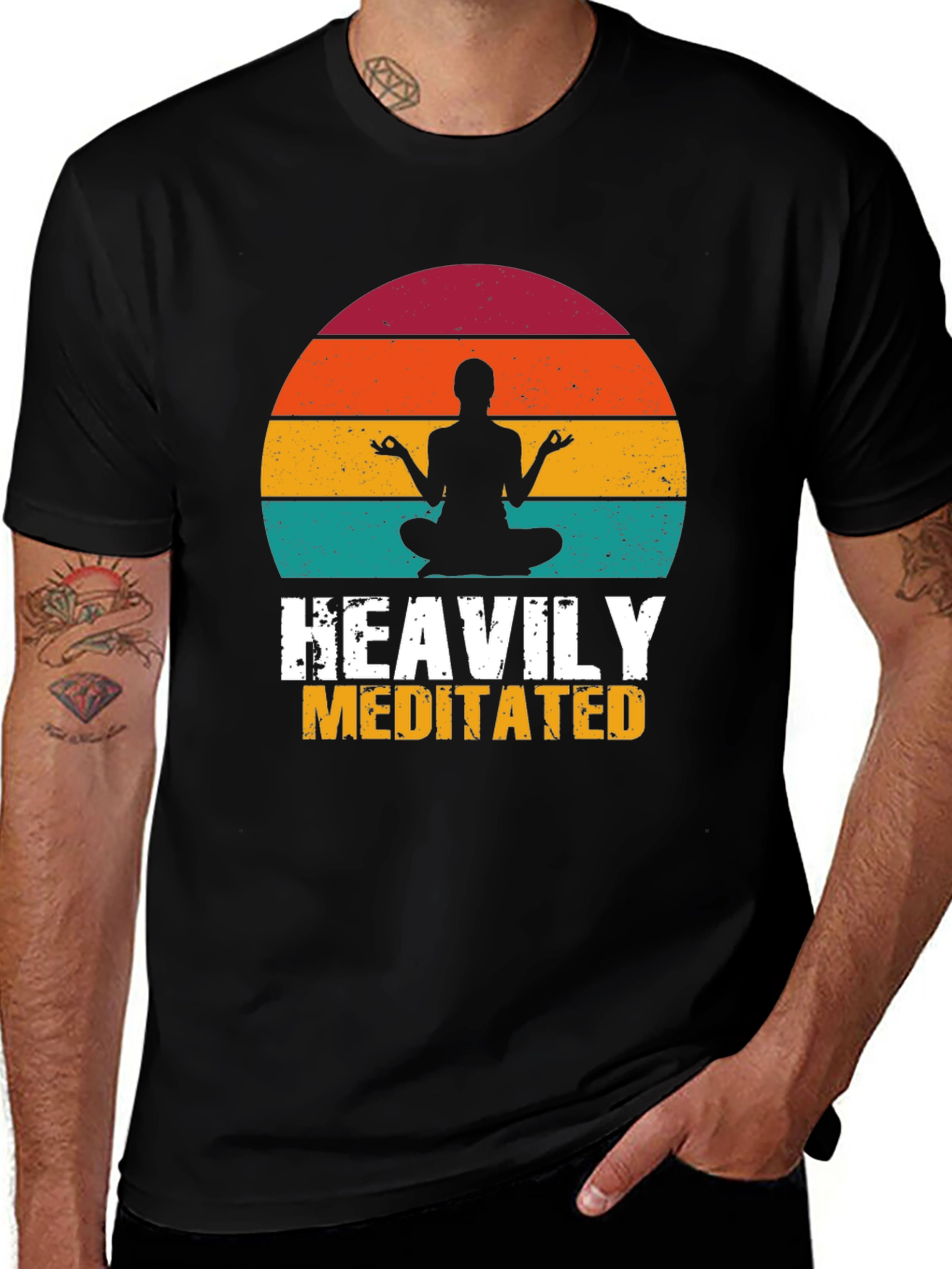 Variant 2 of Heavily Meditated T-Shirt - Yoga Apparel