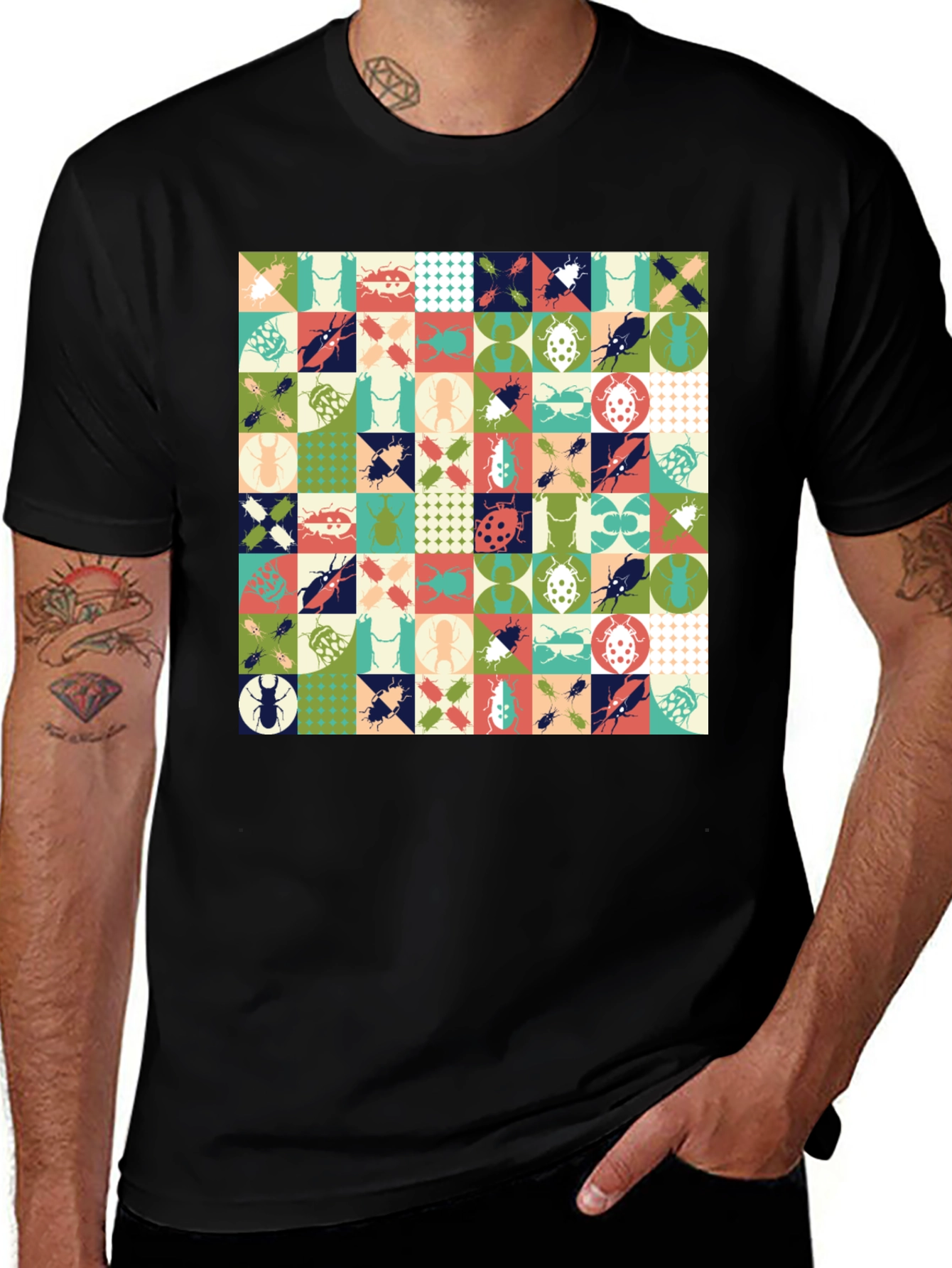 Variant 4 of Bug Pattern T-Shirt