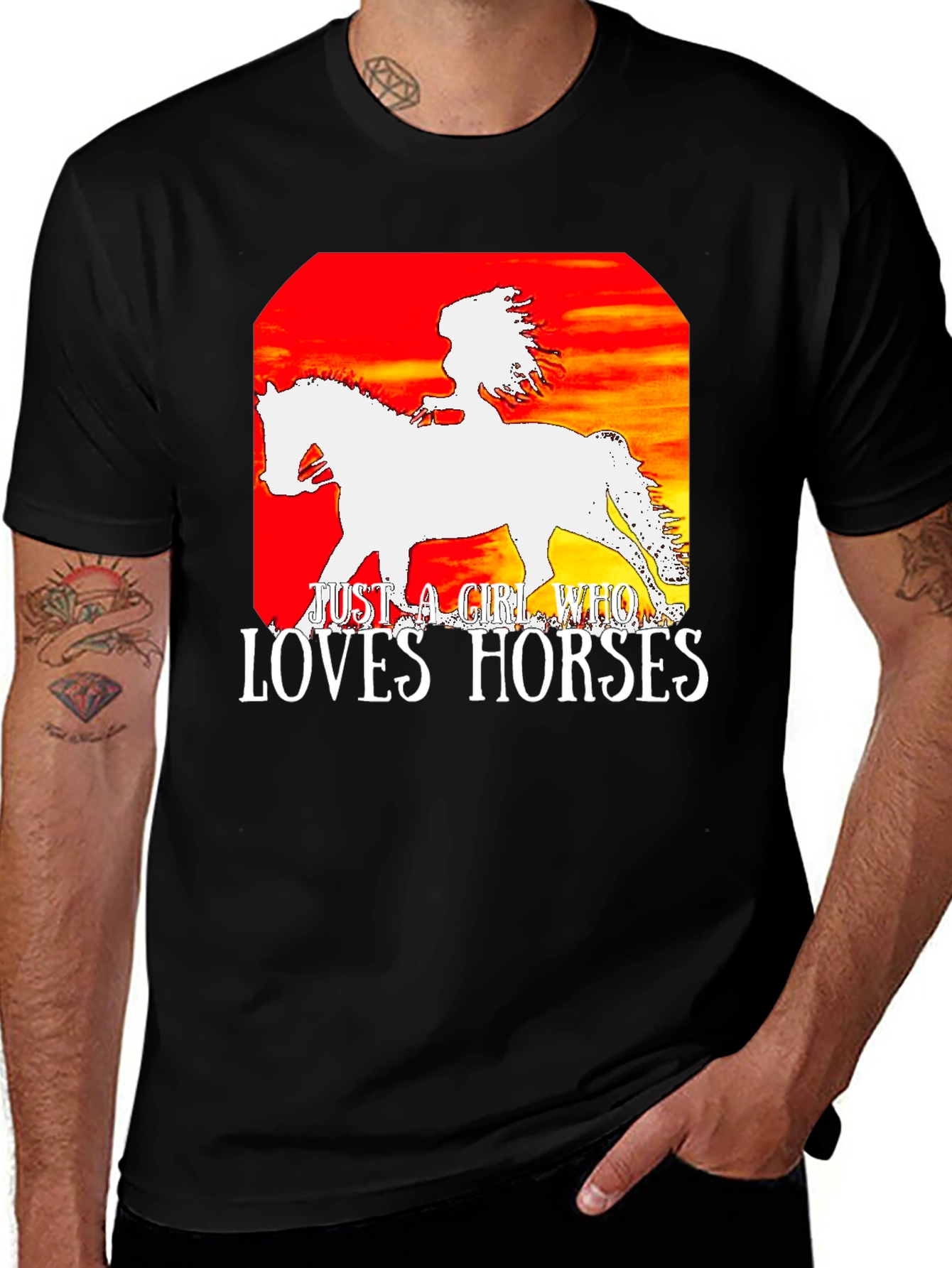 Variant 6 of Just a Girl Who Loves Horses T-Shirt