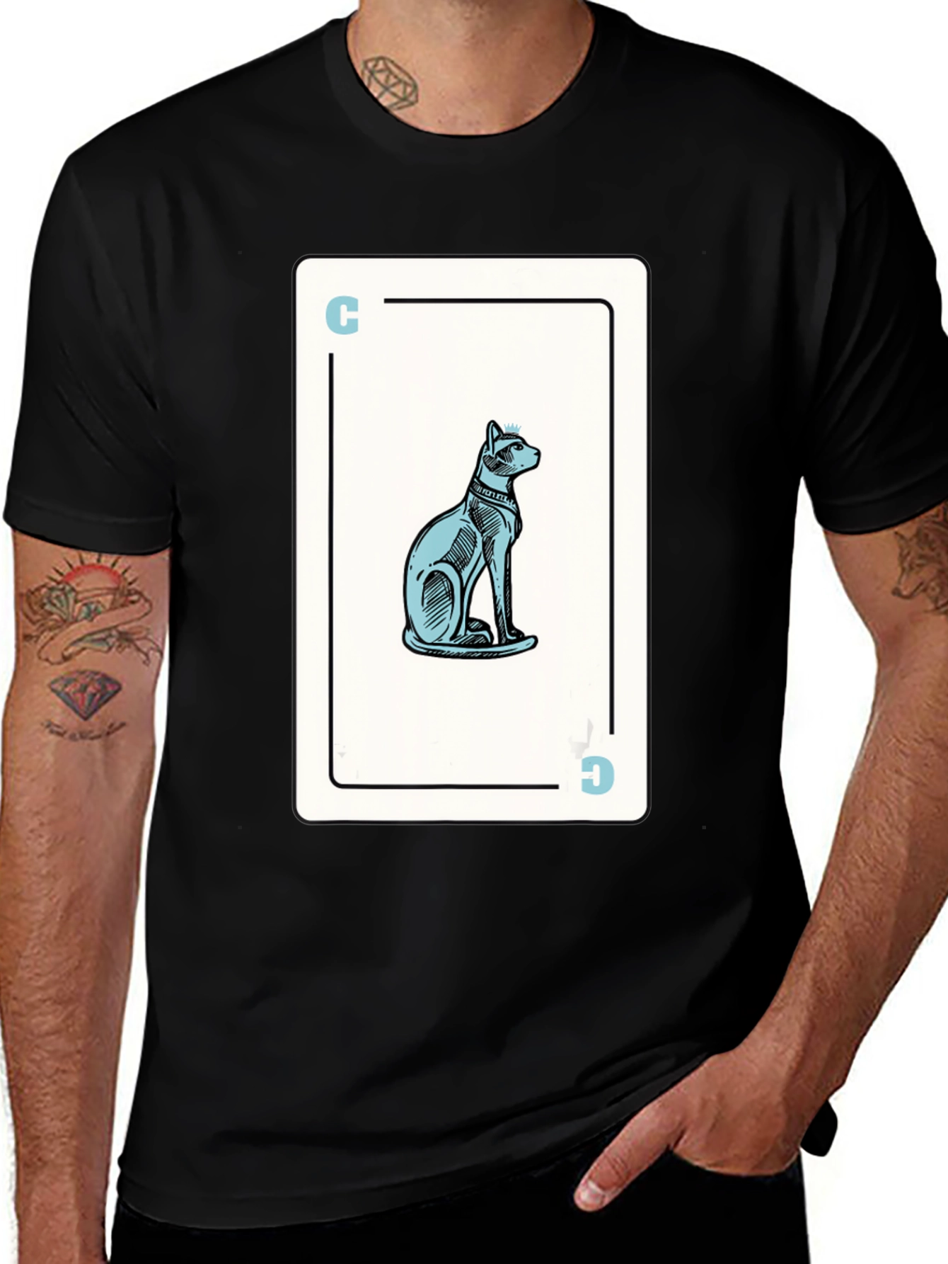 Variant 18 of Cat Playing Card T-Shirt - Cool Graphic Tee