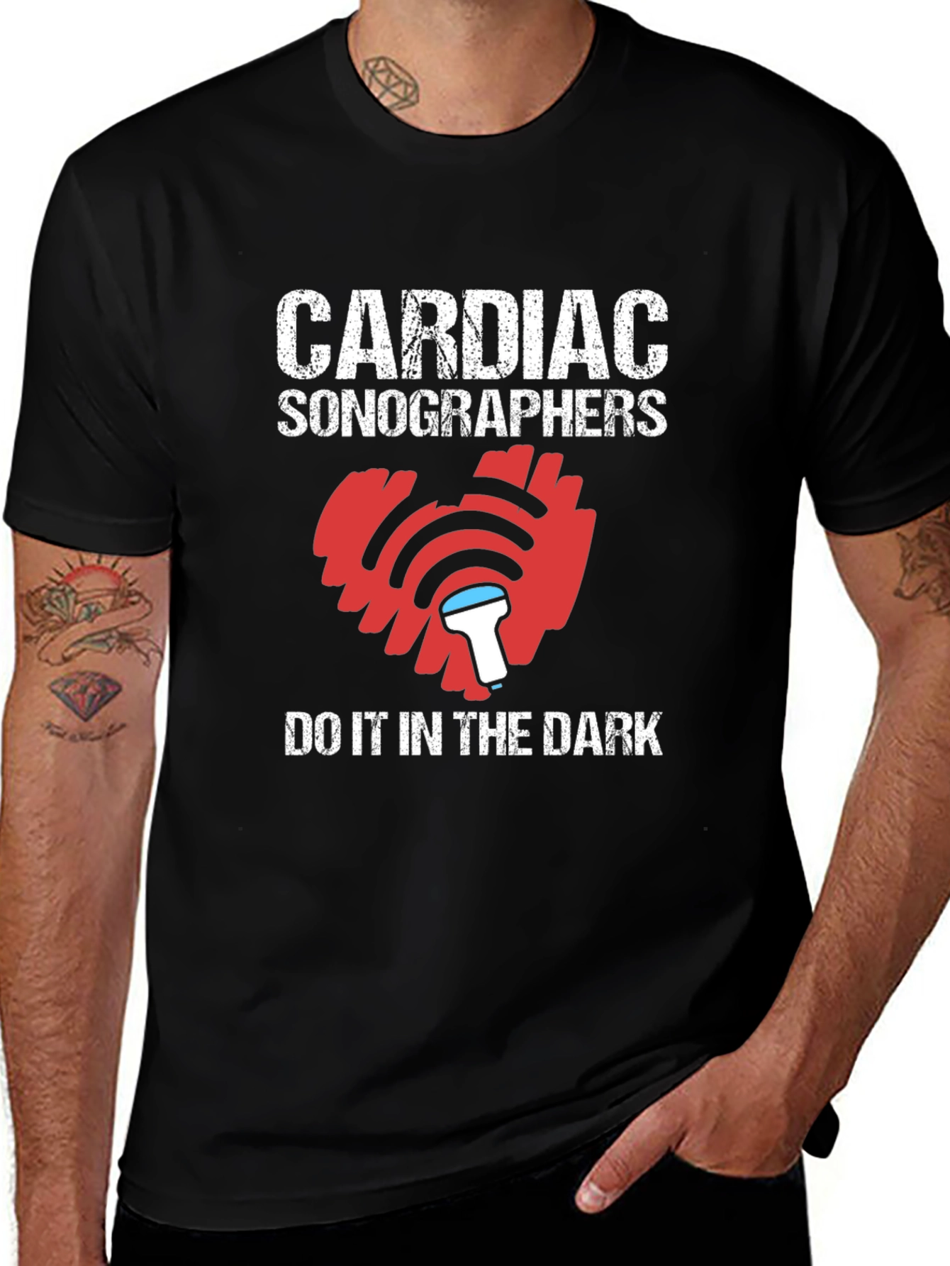 Variant 2 of Cardiac Sonographers T-Shirt: Do It In The Dark Tee