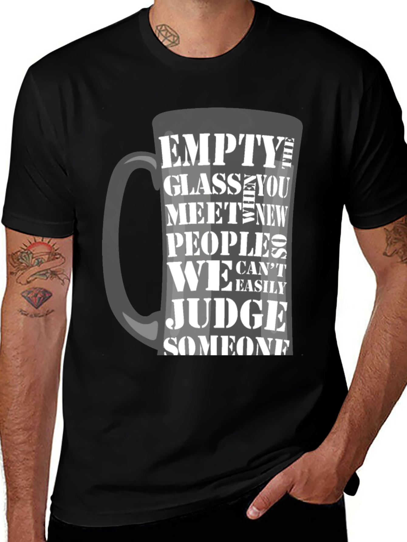 Variant 25 of Graphic Tee: Empty Glass Judge People