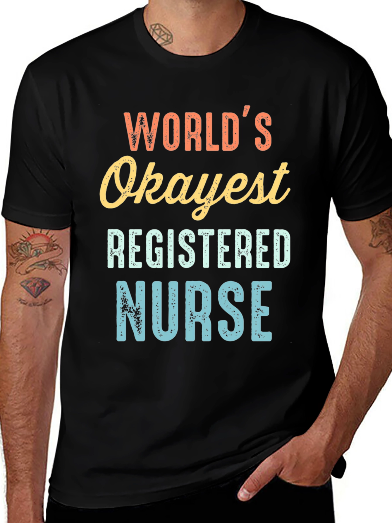 Variant 2 of World's Okayest Registered Nurse Graphic Tee