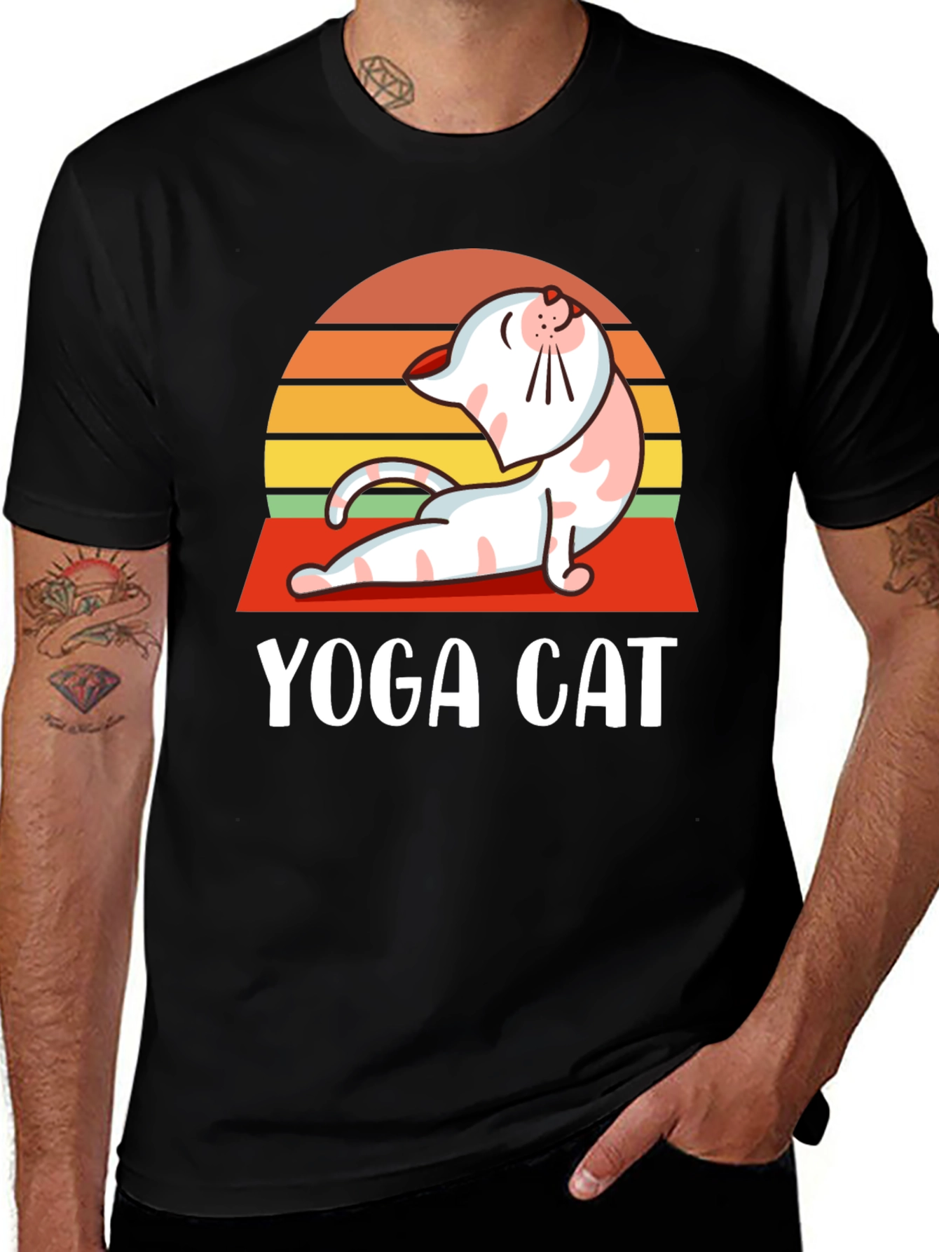 Variant 6 of Yoga Cat T-Shirt - Funny Workout Tee