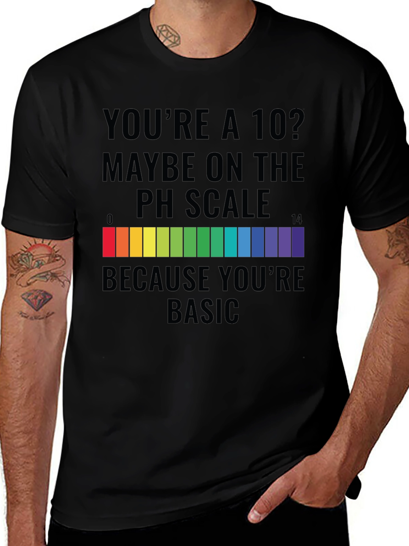 Variant 15 of Basic pH Scale Graphic T-Shirt
