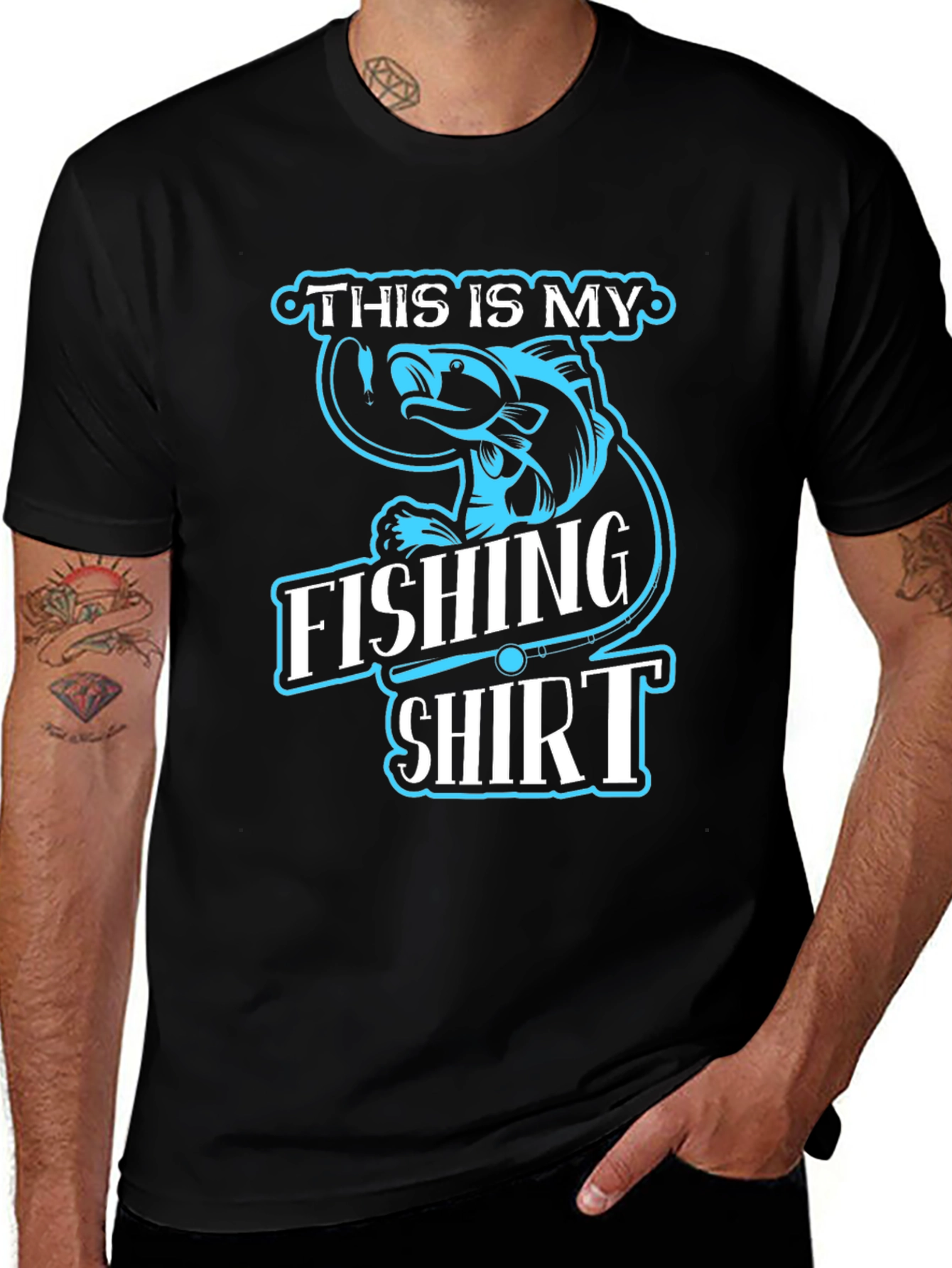 Variant 4 of Funny Fishing T-Shirt - "This is My Fishing Shirt"