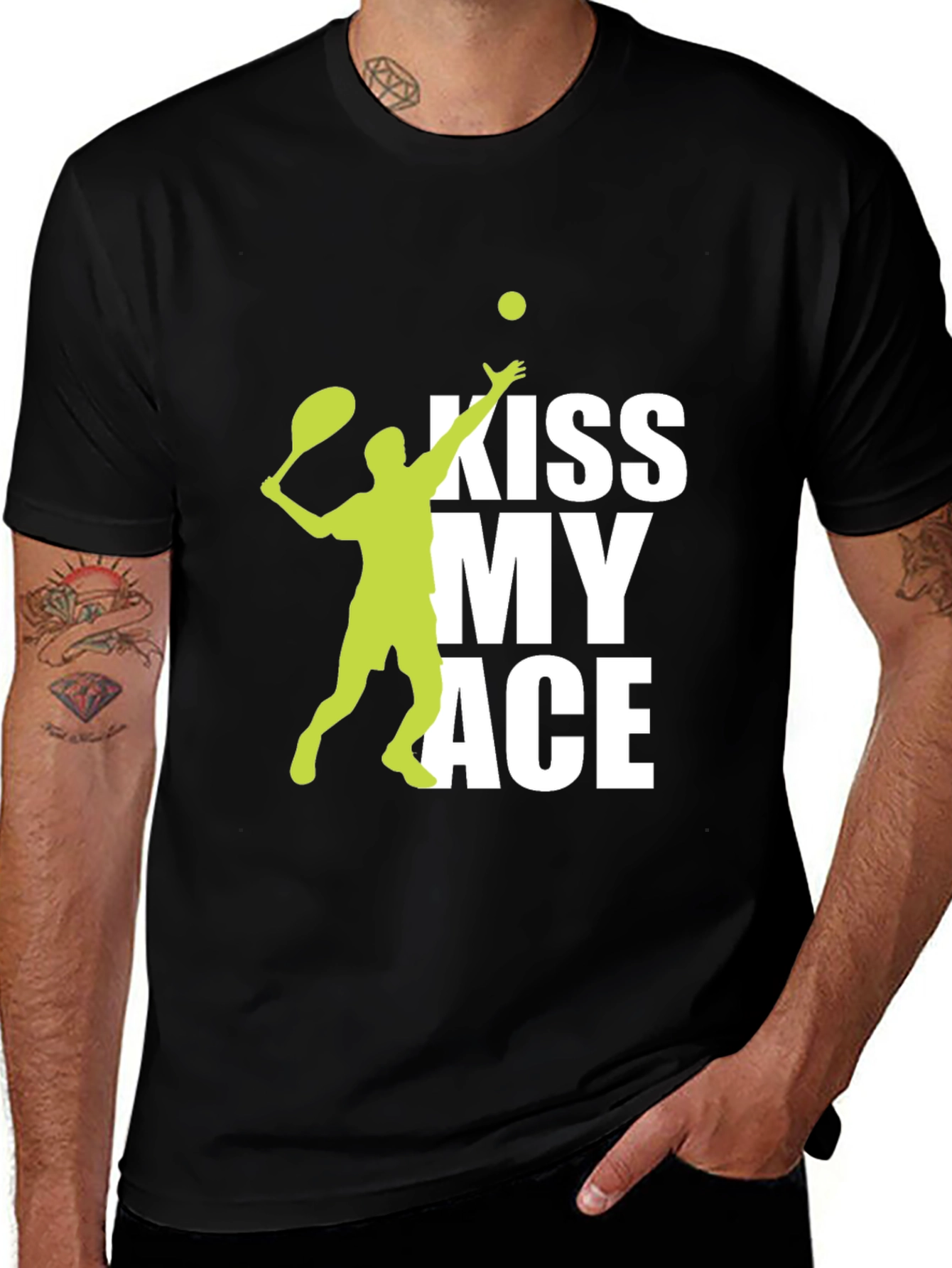 Variant 4 of Kiss My Ace Tennis T-Shirt - Funny Graphic Tee