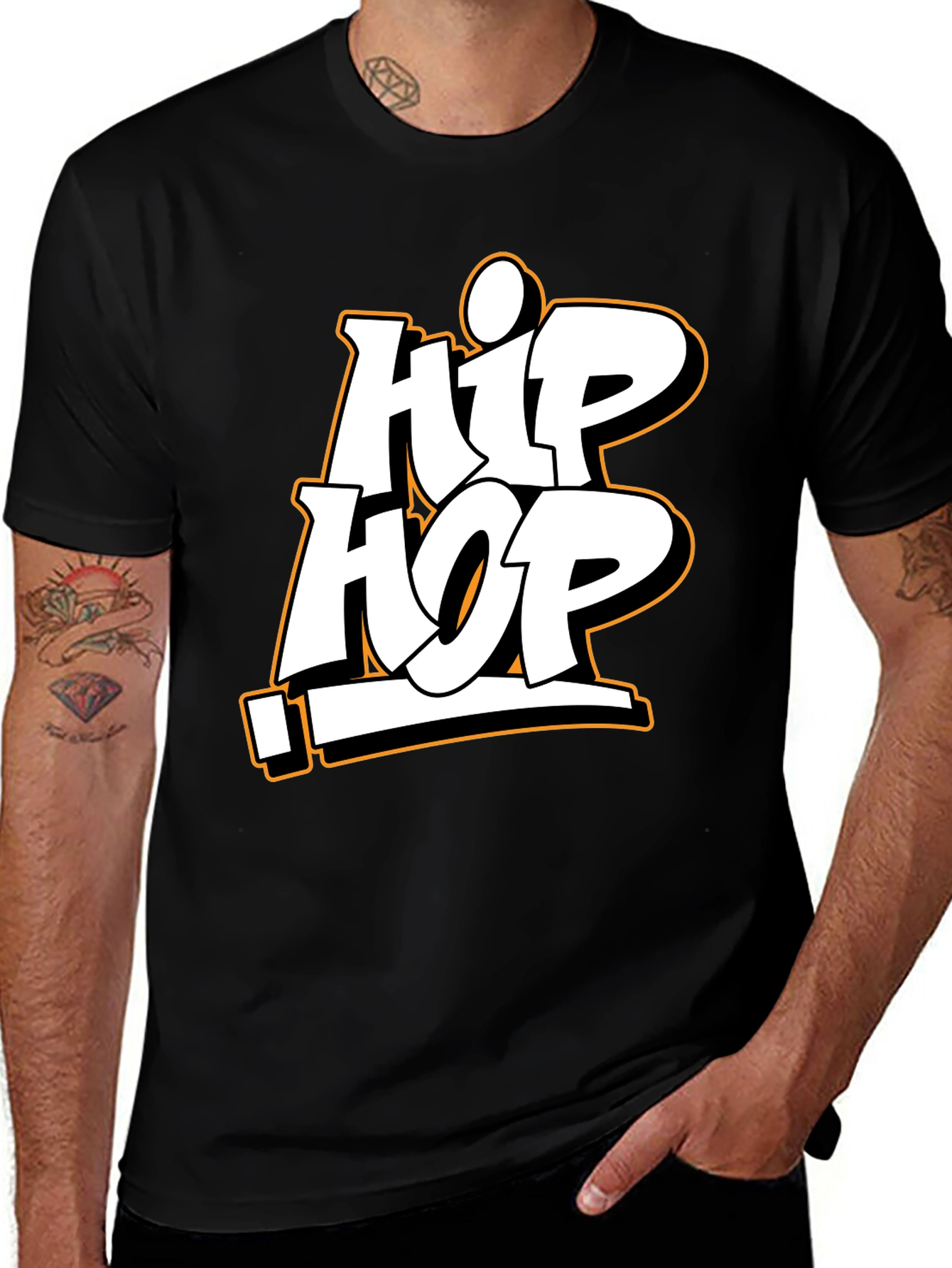 Variant 12 of Hip Hop Graphic T-Shirt - Black
