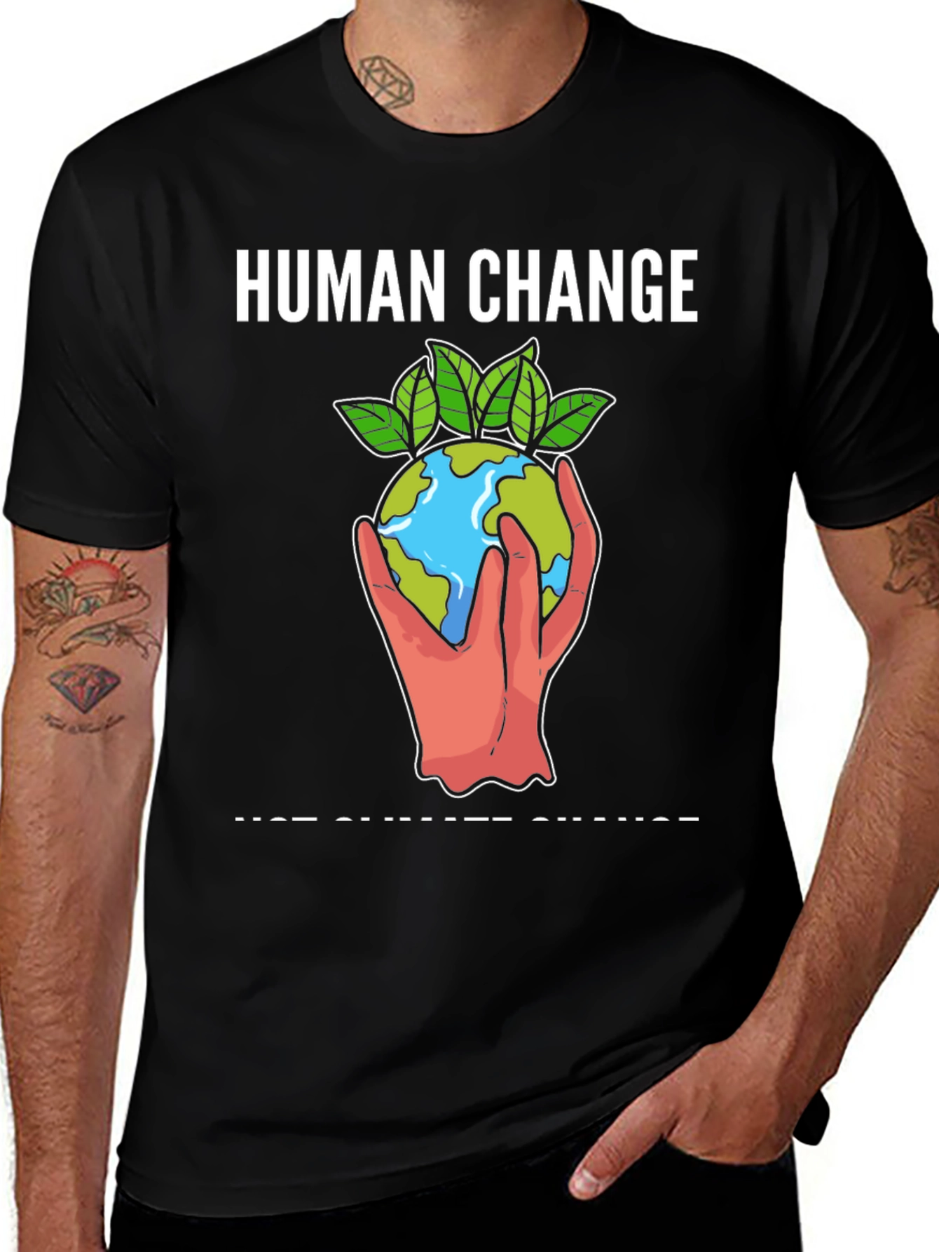 Variant 30 of Human Change T-Shirt - Eco-Friendly Design