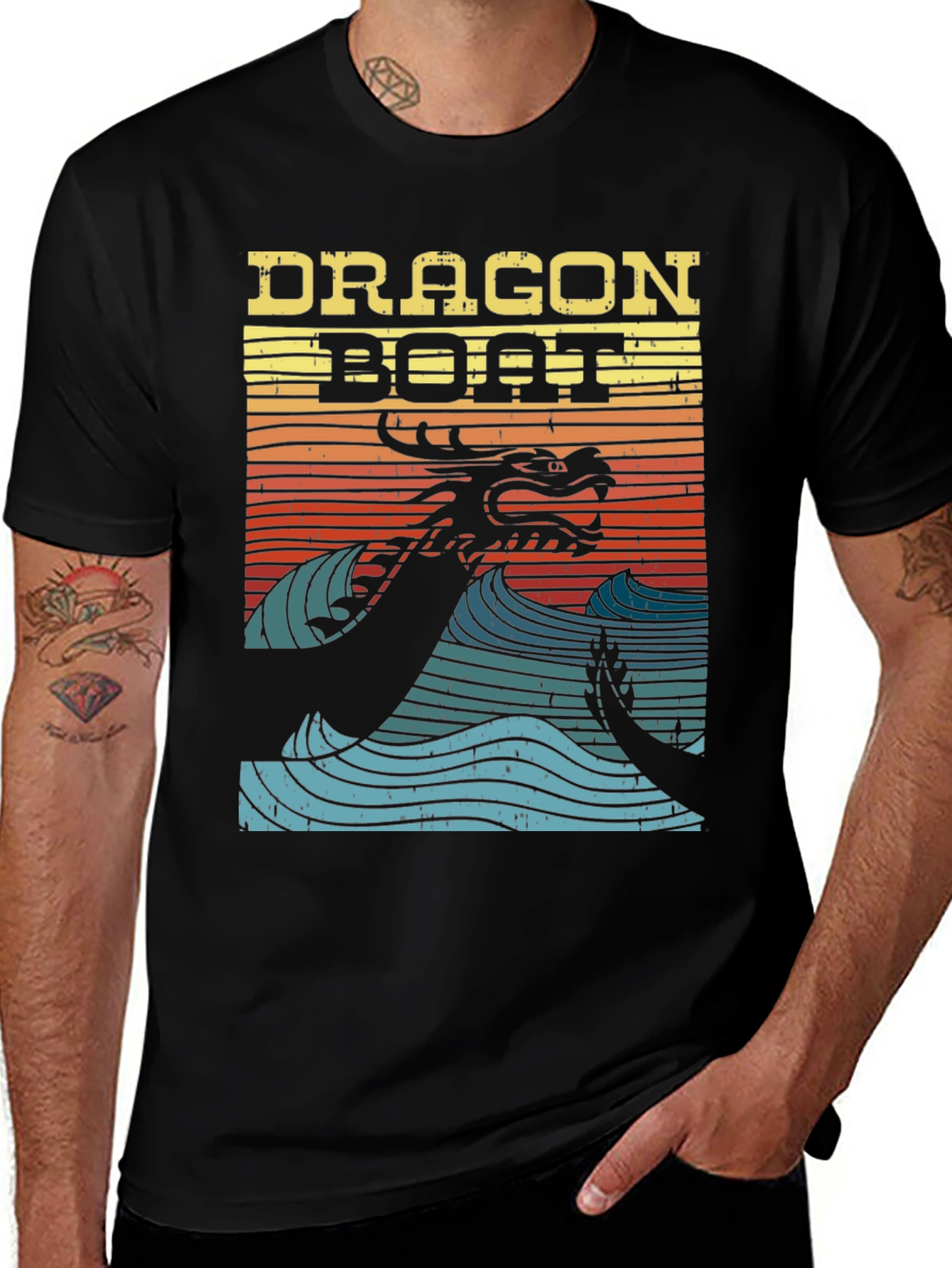 Variant 22 of Dragon Boat Retro T-Shirt