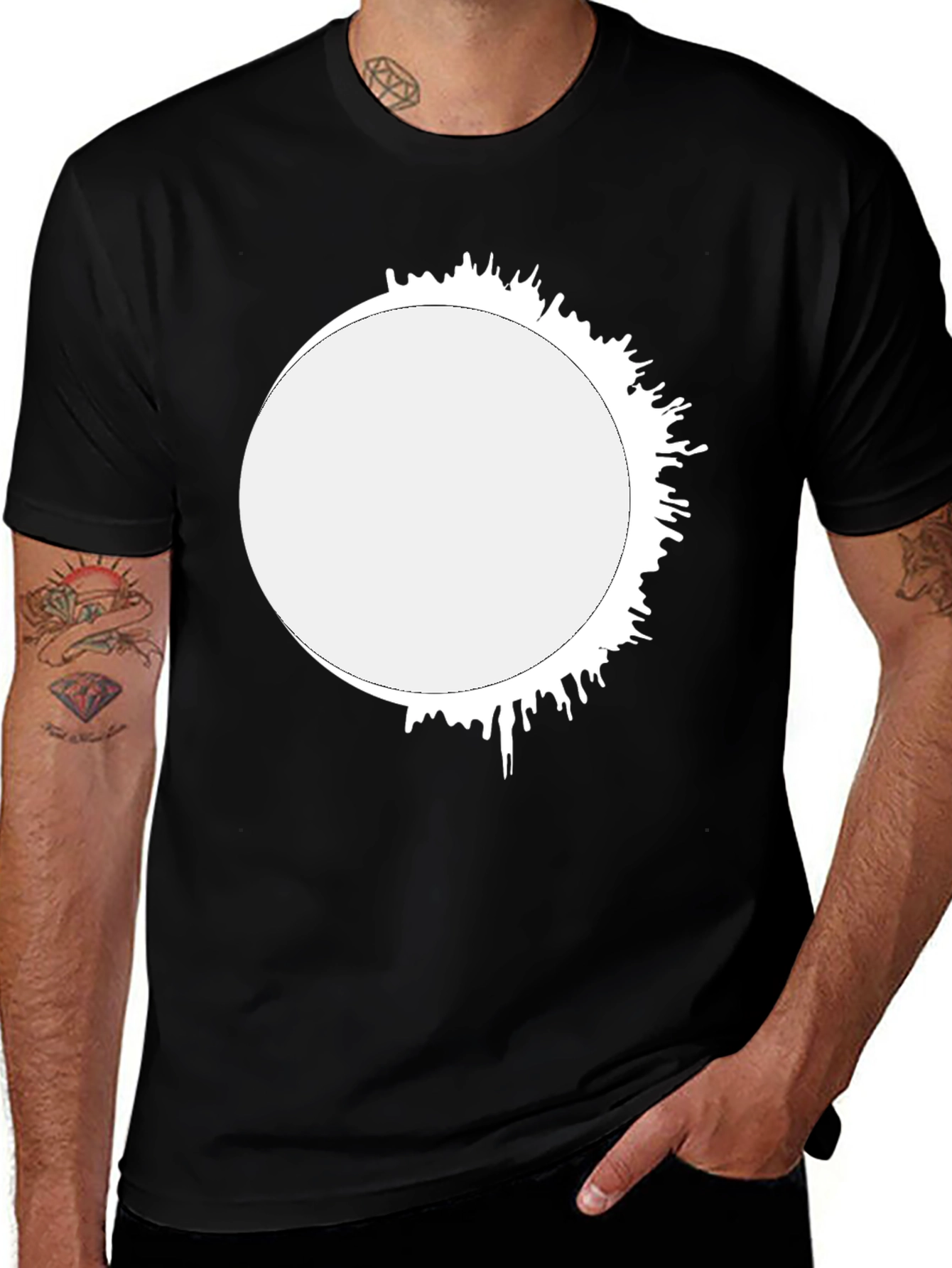 Variant 14 of Eclipse Graphic Tee - Black Cotton Blend