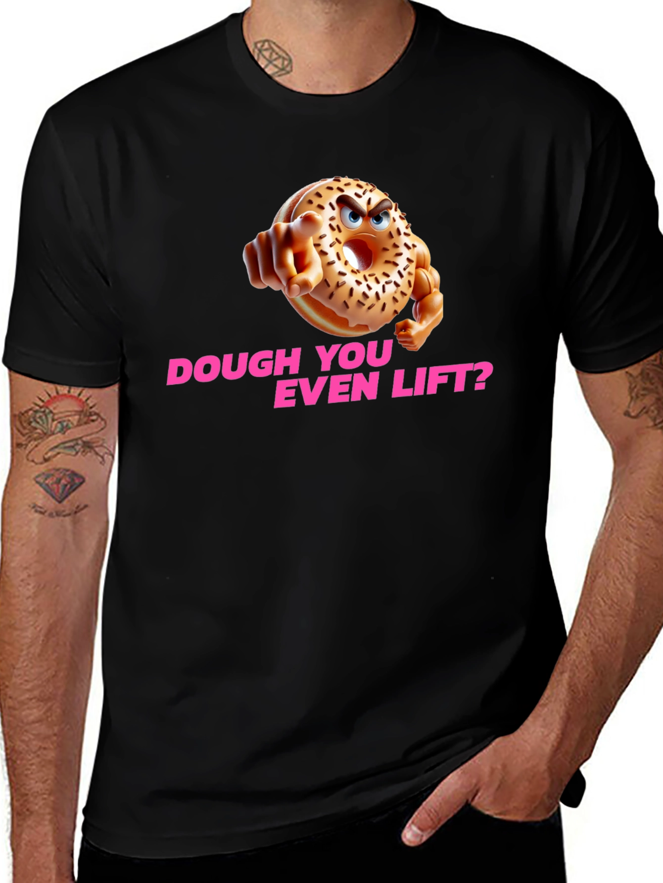 Variant 13 of Dough You Even Lift? Funny Workout T-Shirt