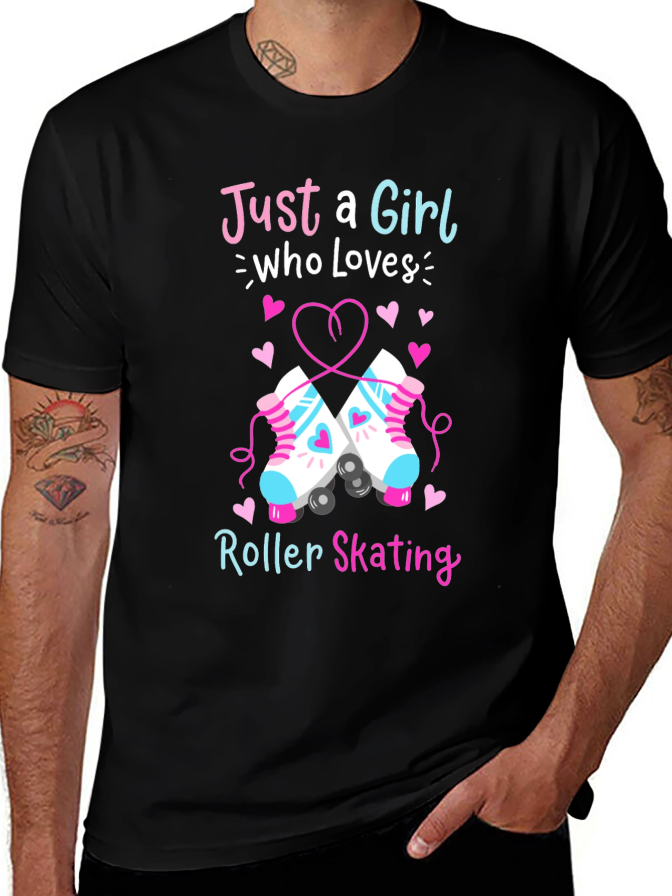 Variant 12 of Just a Girl Who Loves Roller Skating T-Shirt