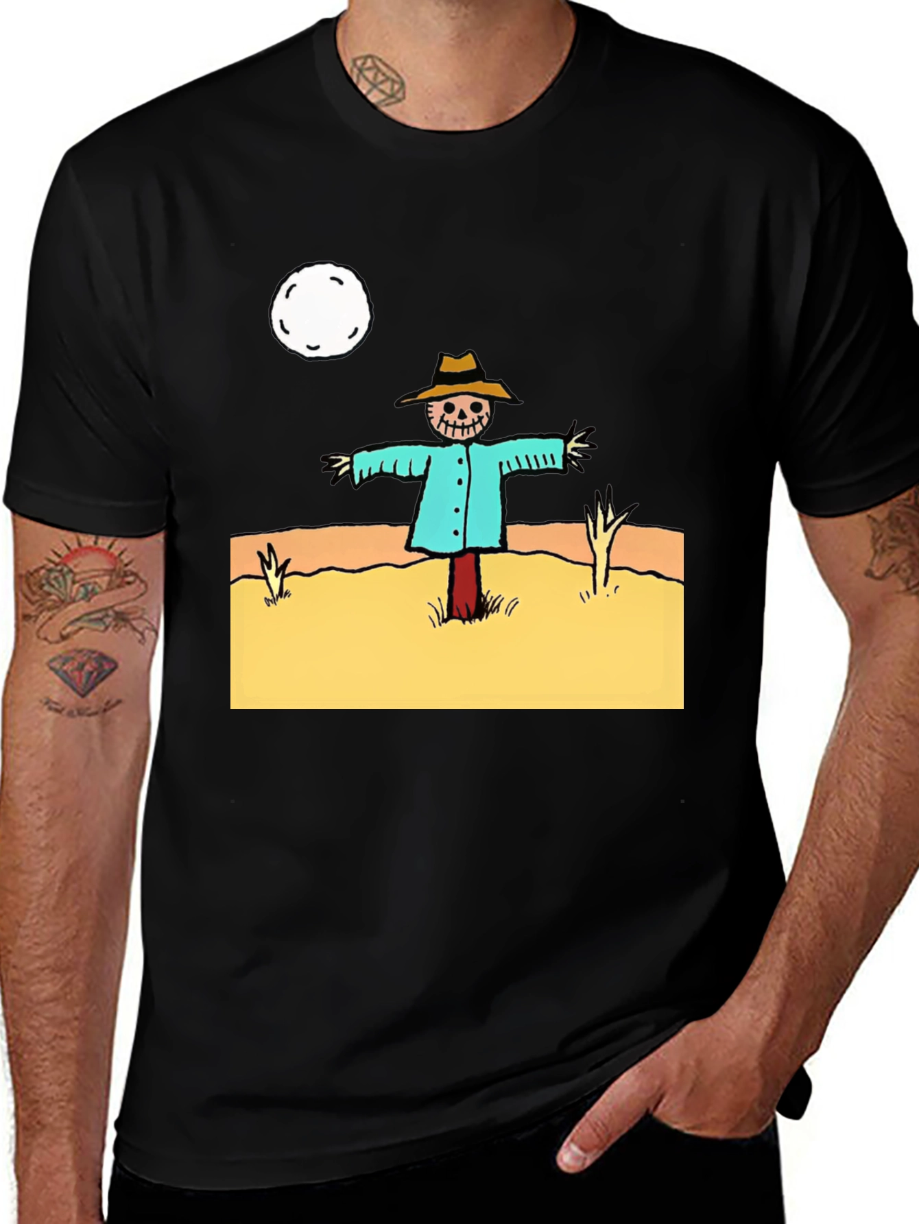 Scarecrow T-Shirt - Novelty Moonlit Design