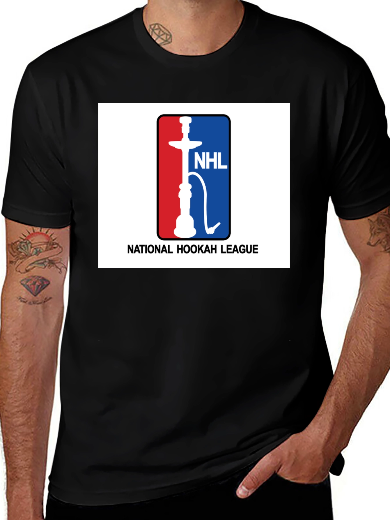 National Hookah League Black T-Shirt