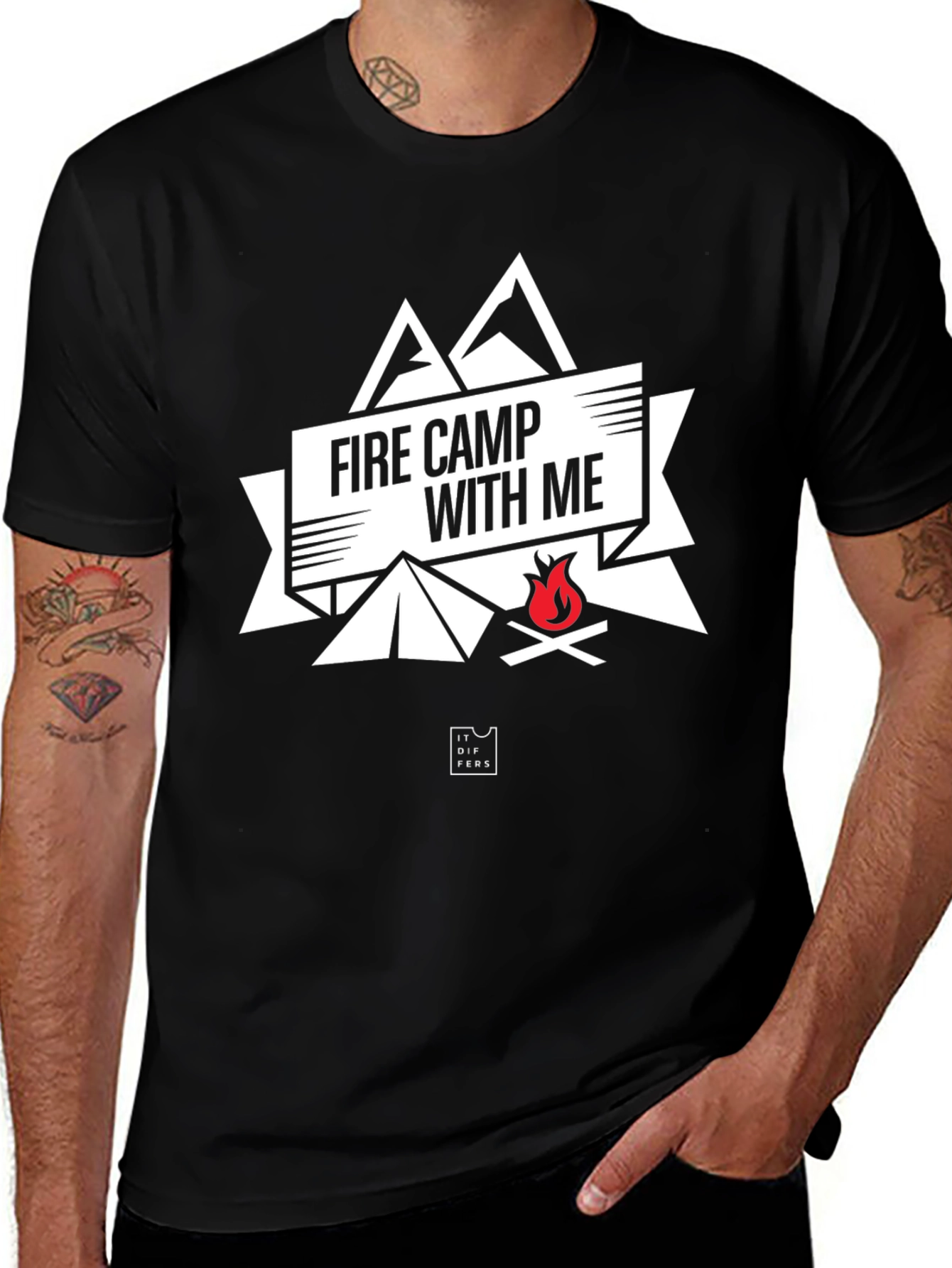 Variant 23 of Fire Camp With Me Black Graphic Tee