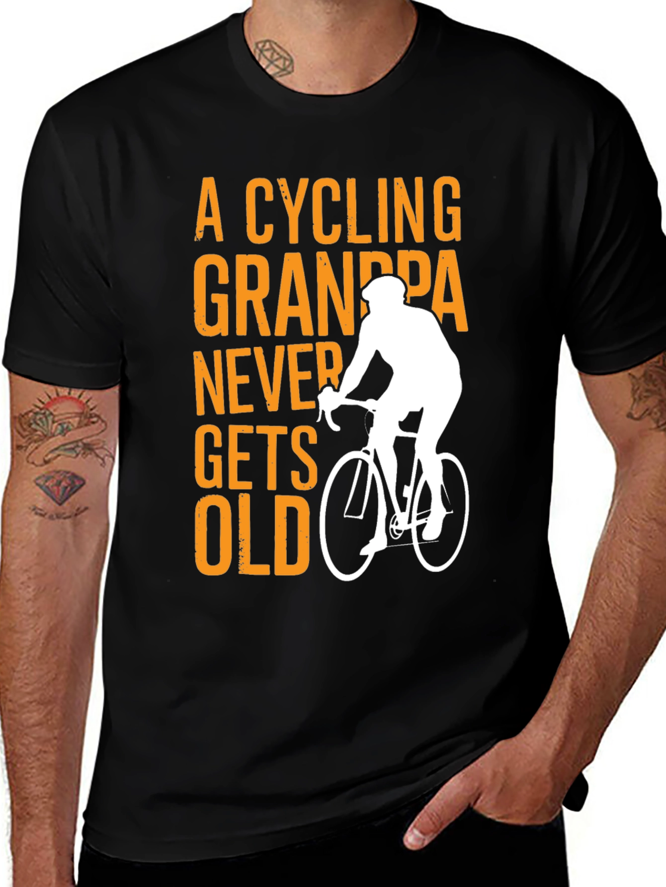 Variant 2 of Cycling Grandpa Never Gets Old T-Shirt
