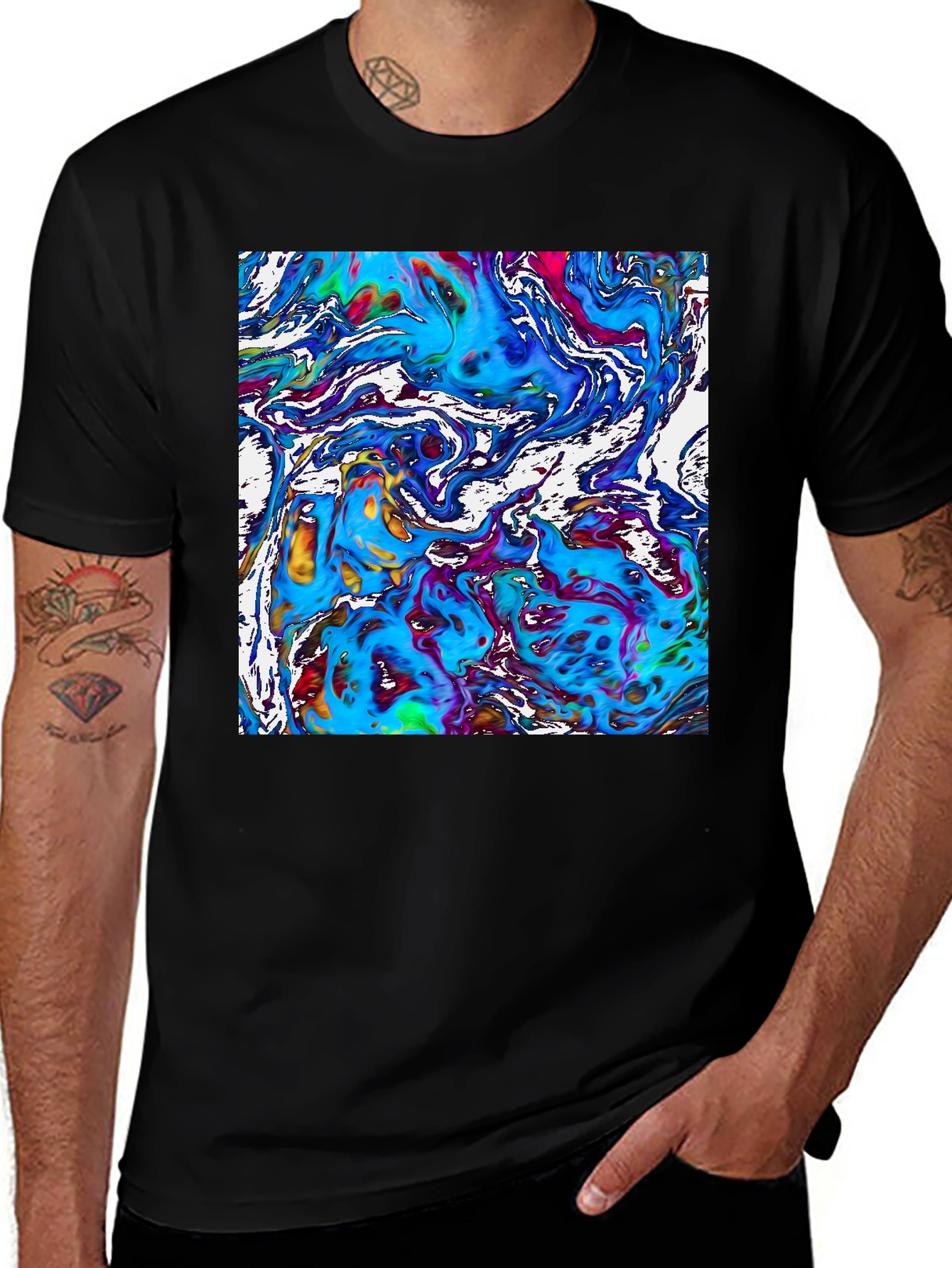 Variant 8 of Abstract Art Black T-Shirt